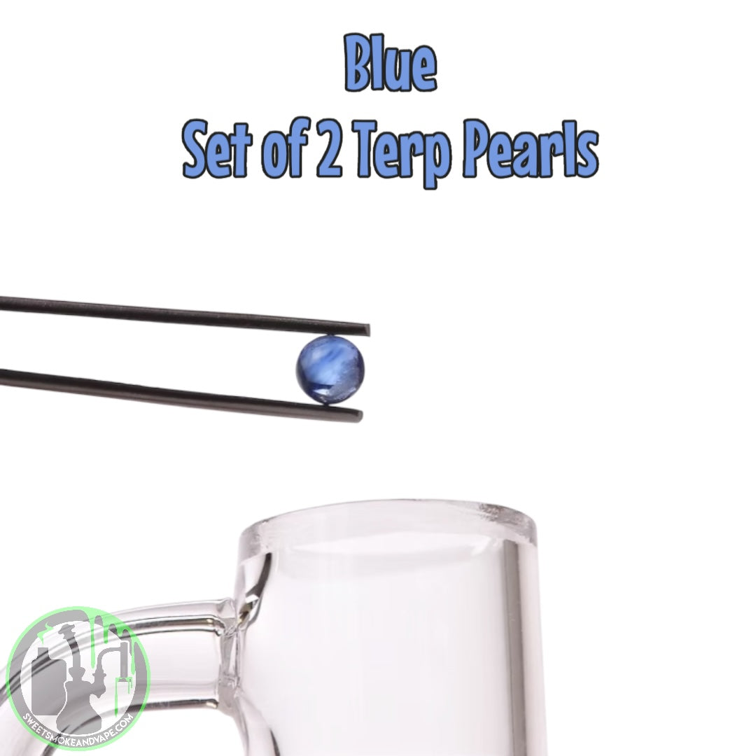 Bear Quartz - 6mm Terp Pearls • Set Of Two (Blue)