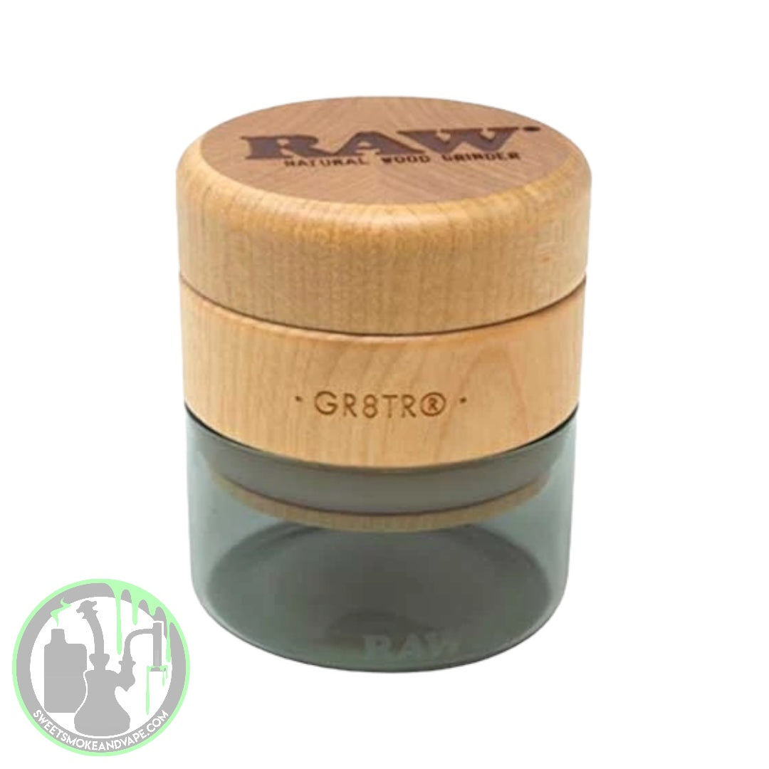 Raw - Natural Wood Grinder (Black Glass)