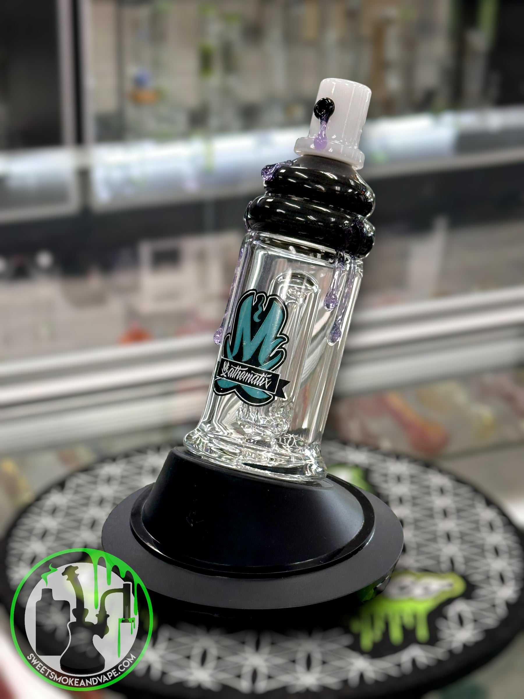 Mathematix Glass - Spray Can Puffco Attachment (Purple)