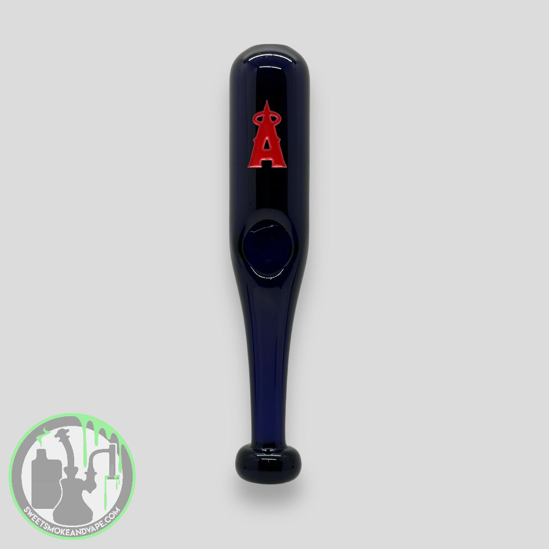 Daniel's Glass Art - Baseball Bat Dry Pipe (Los Angeles Angels)