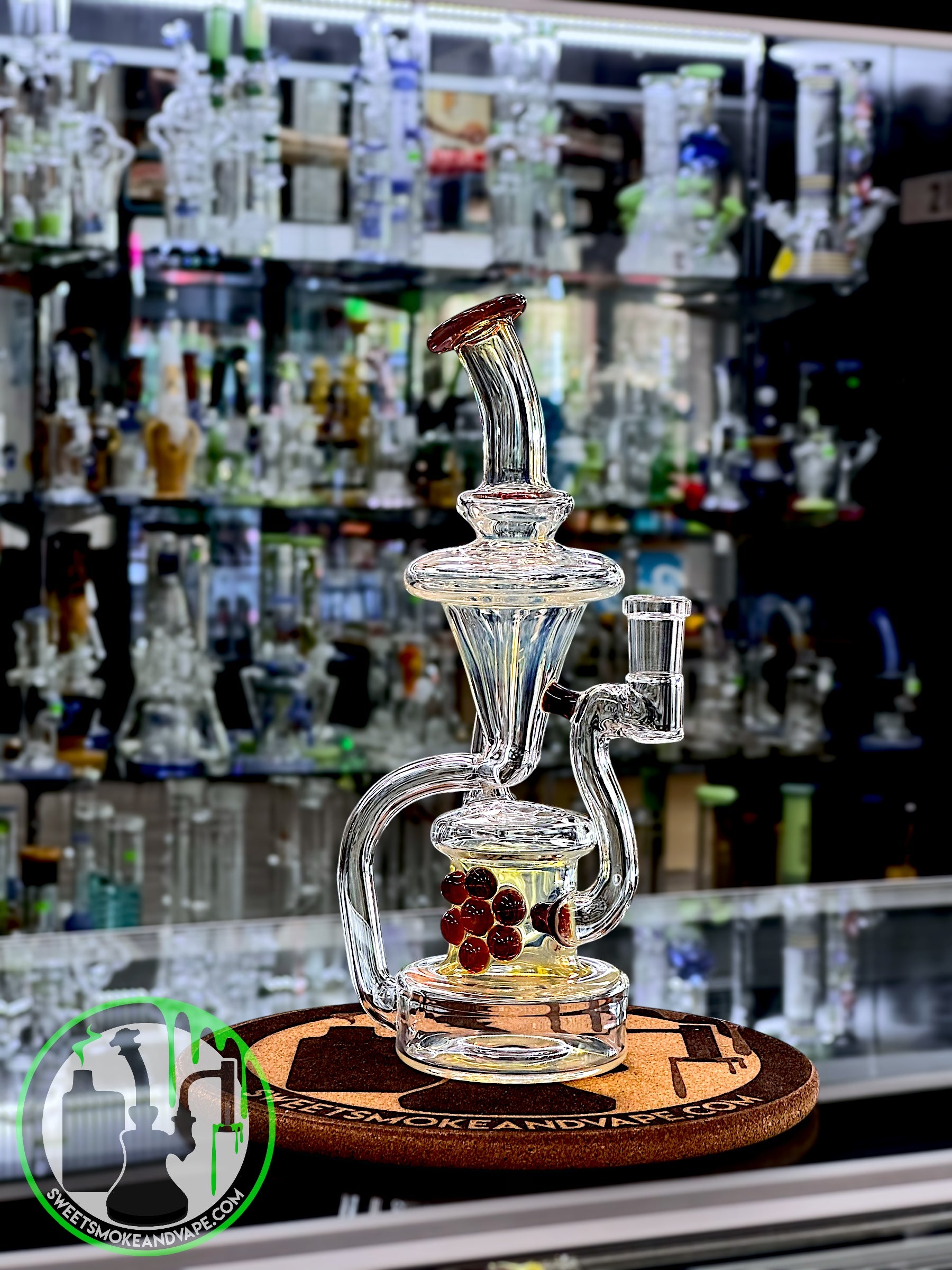 Uzzi Glass - Fumed Floating Recycler Rig #7