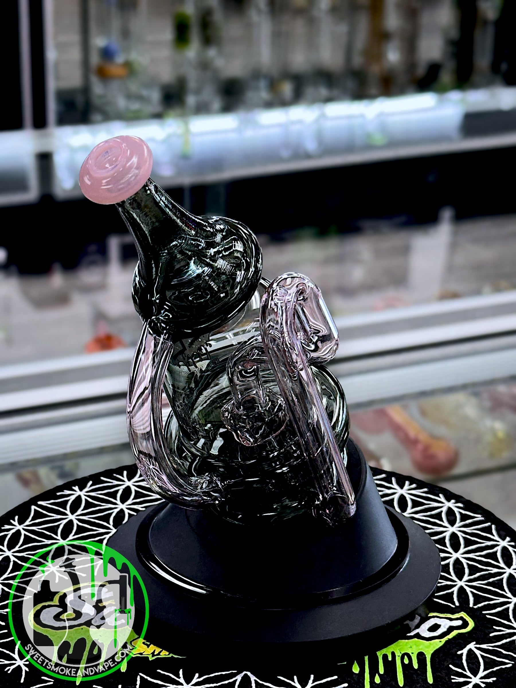 IC Glass - Pink Recycler Puffco Attachment