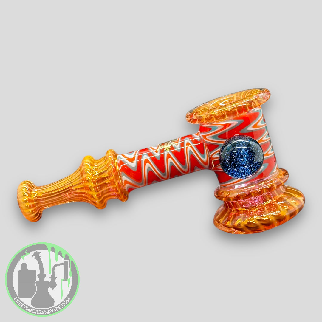 MK100 Glass - Wigwag Dicro Fumed Hammer Bubbler