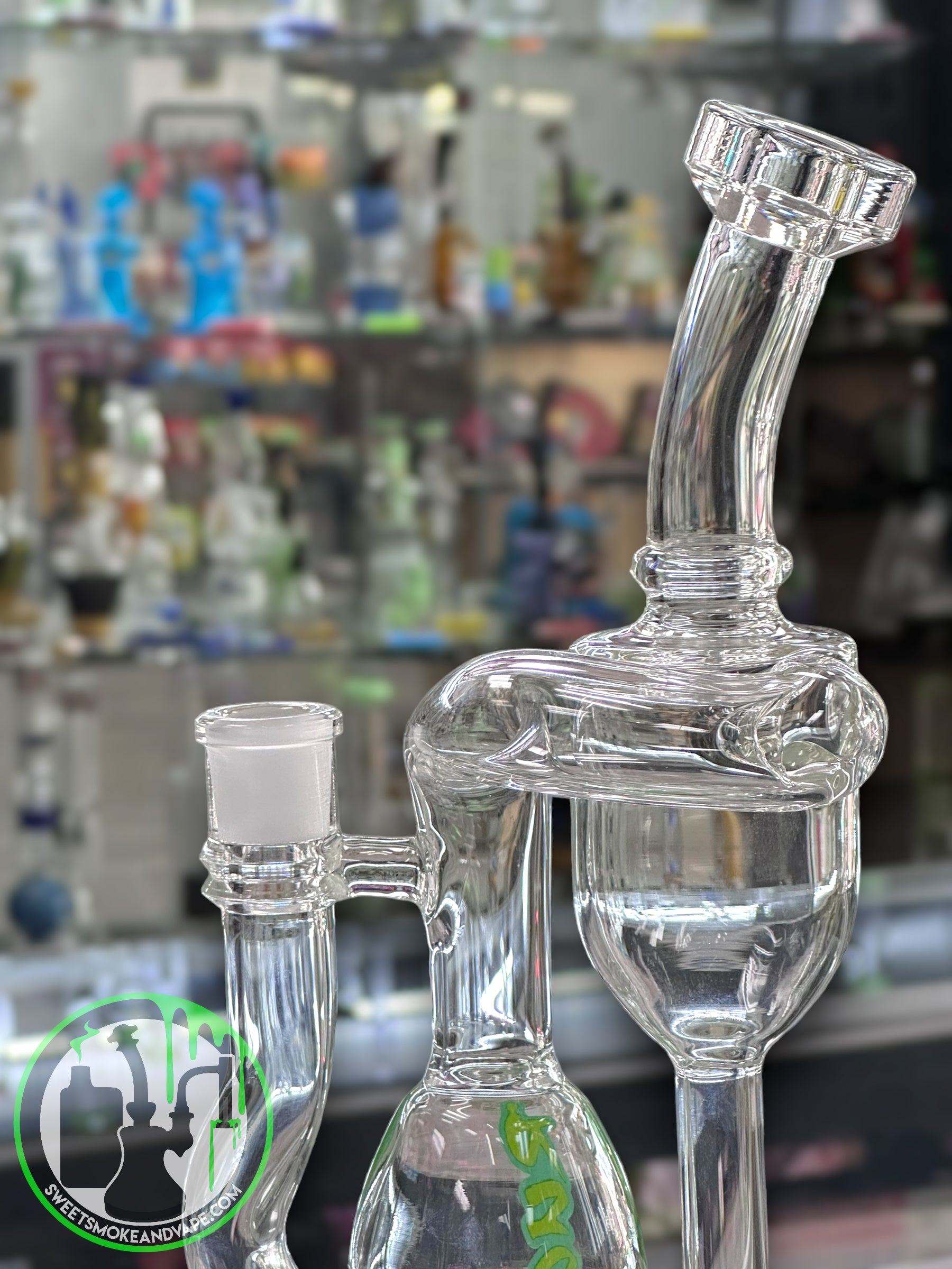 Ruckus Glass - 10” Drain Recycler "USA BLOWN" - Green