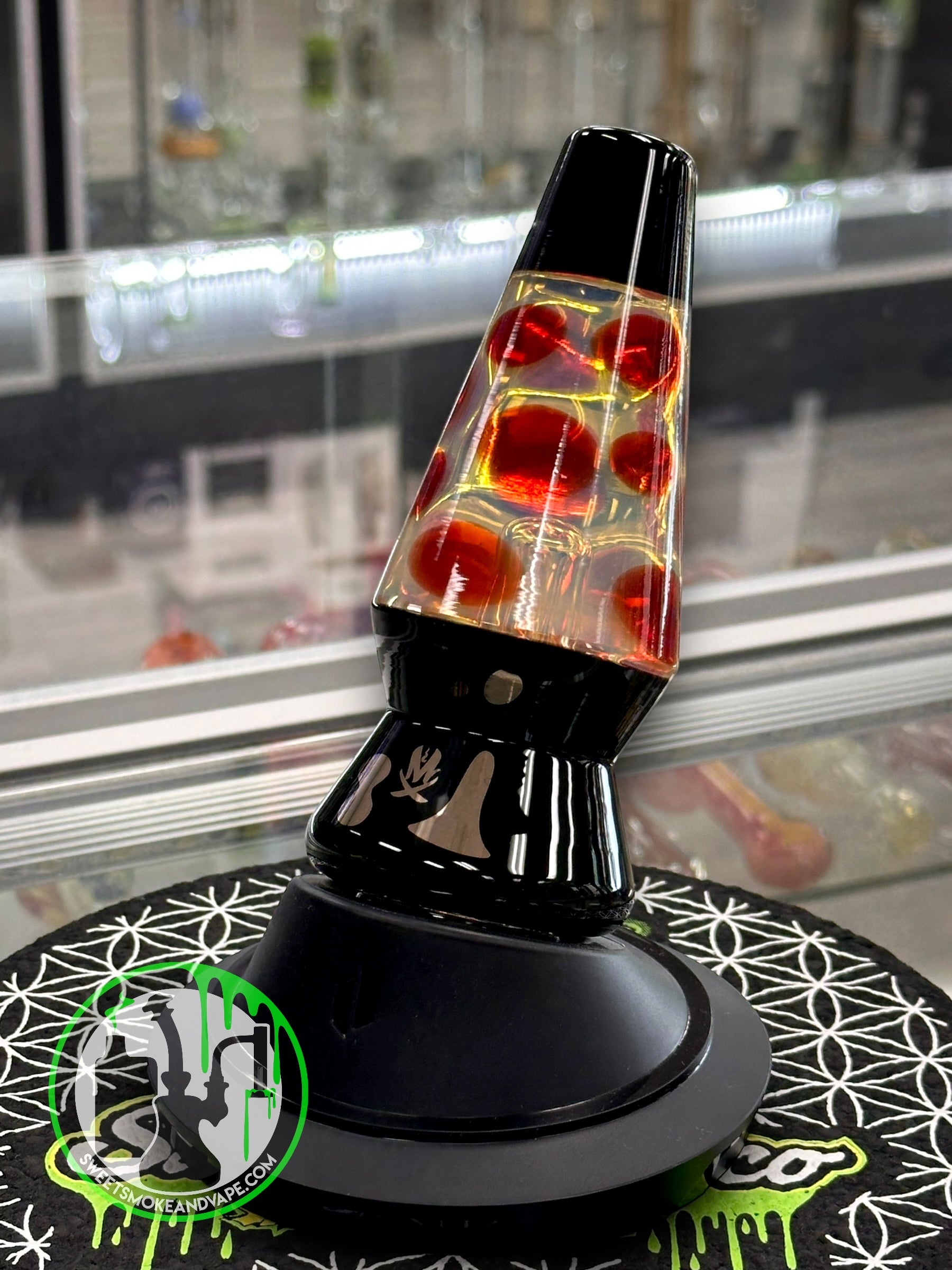 Mathematix Glass - Puffco Attachment - Lava Lamp (Red)