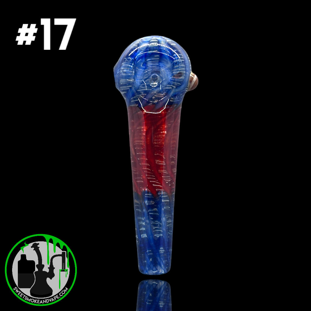 Daniel's Glass Art - German Glass Thick Hand Pipe #17