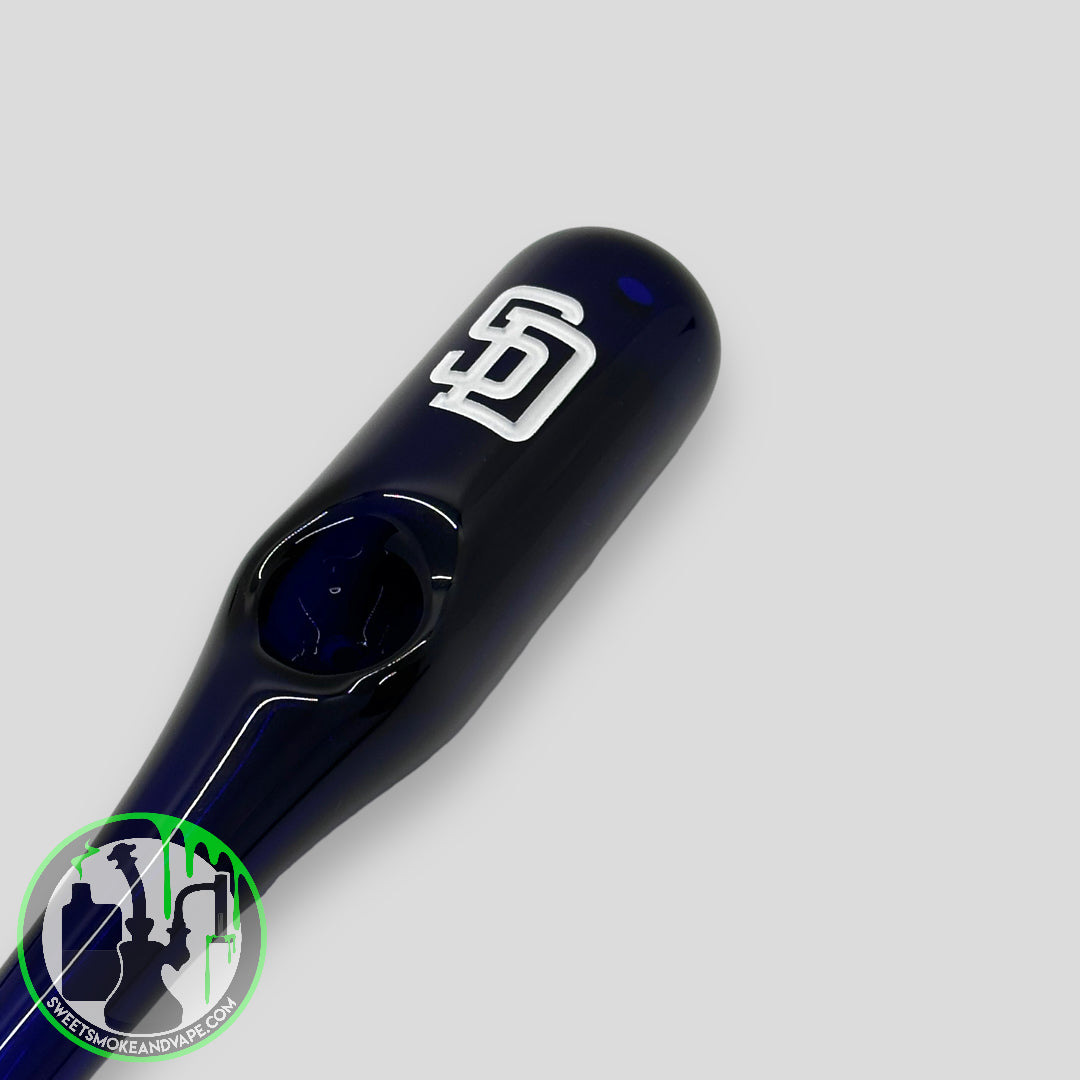 Daniel's Glass Art - Baseball Bat Dry Pipe (San Diego Padres)