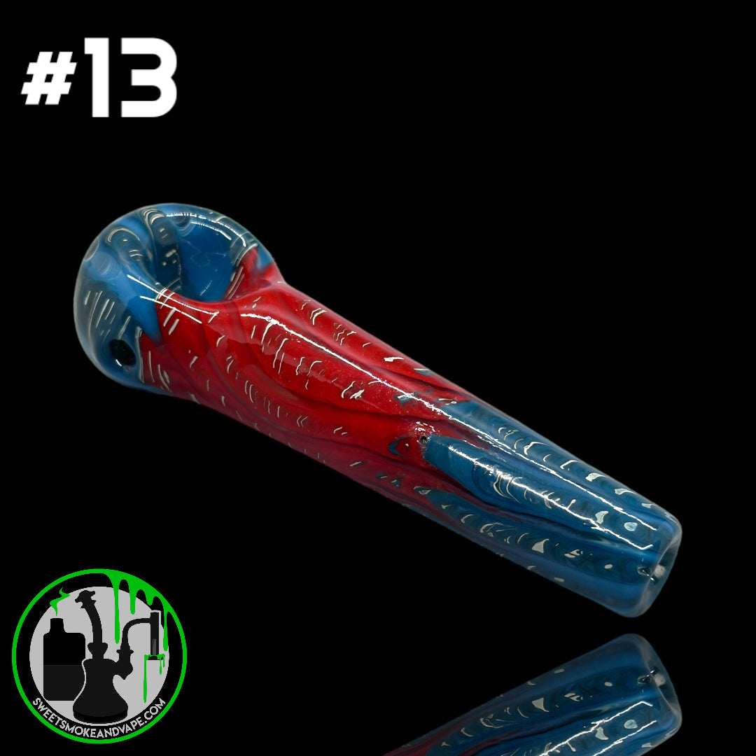 Daniel's Glass Art - German Glass Thick Hand Pipe #13