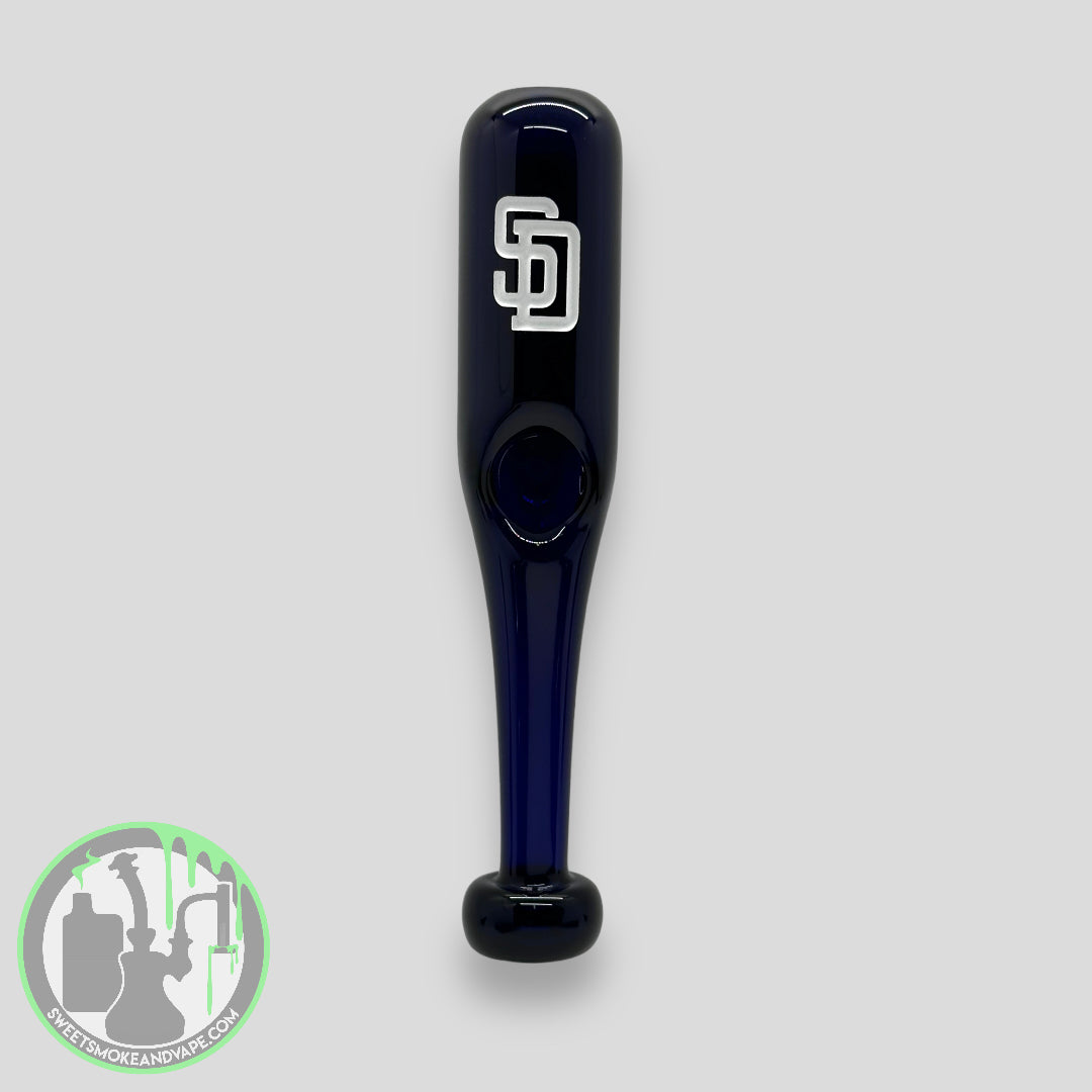 Daniel's Glass Art - Baseball Bat Dry Pipe (San Diego Padres)