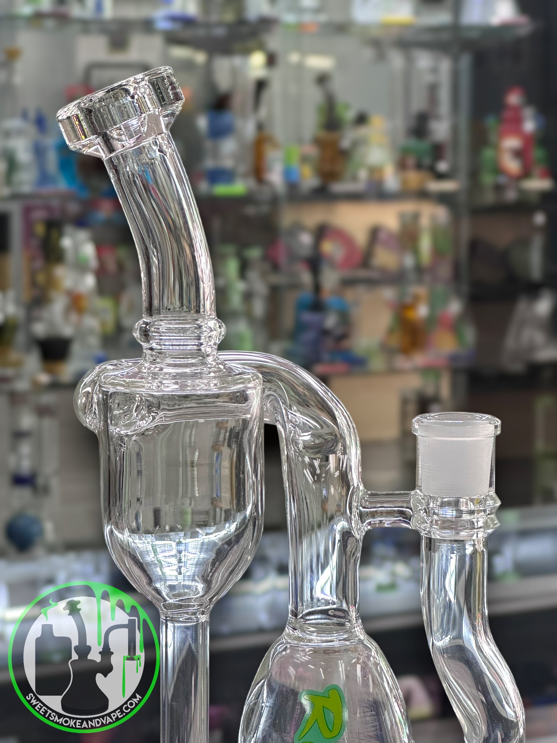 Ruckus Glass - 10” Drain Recycler "USA BLOWN" - Green