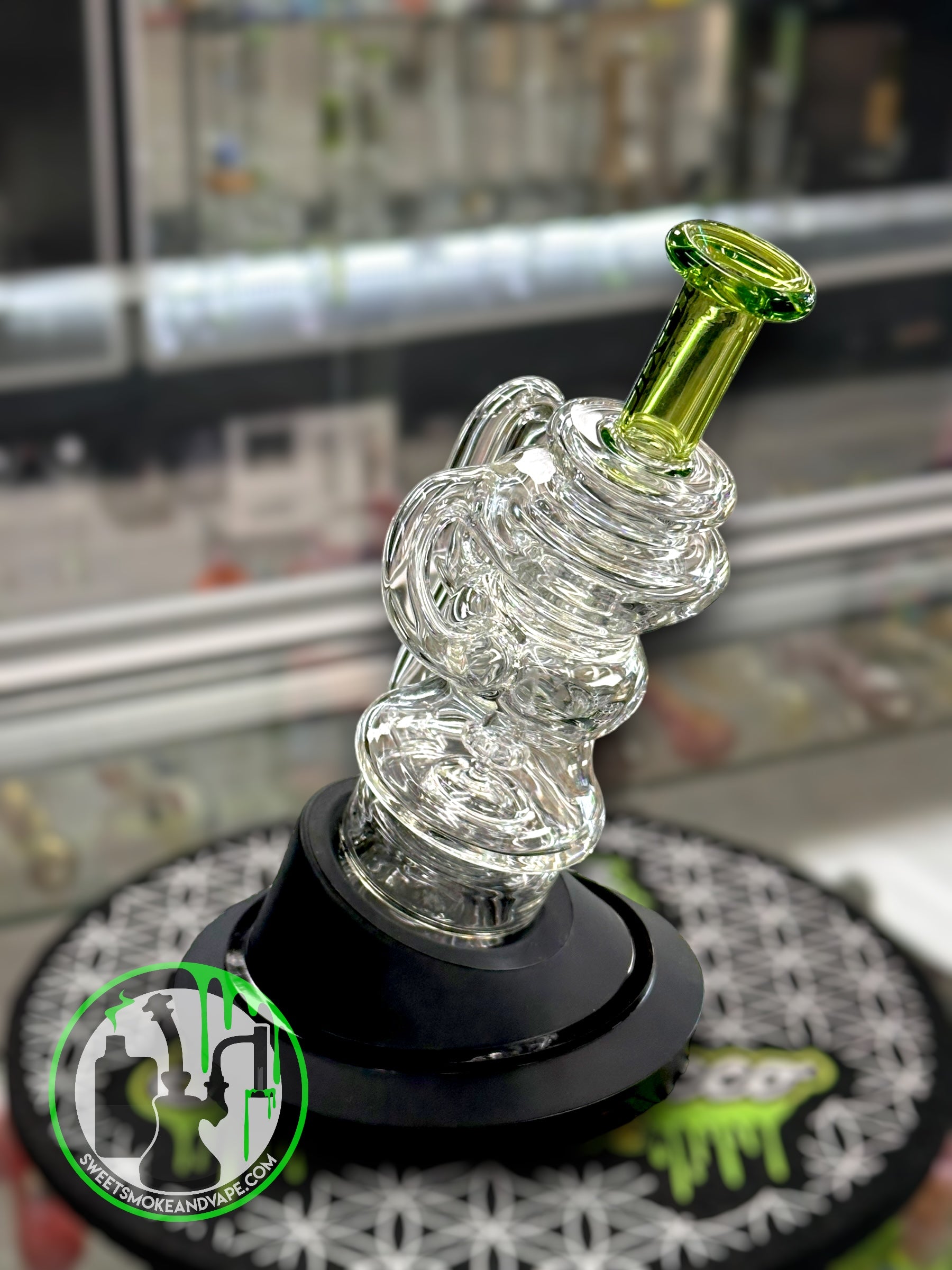 Toxic Glass - Puffco Attachment - Recycler (Green)