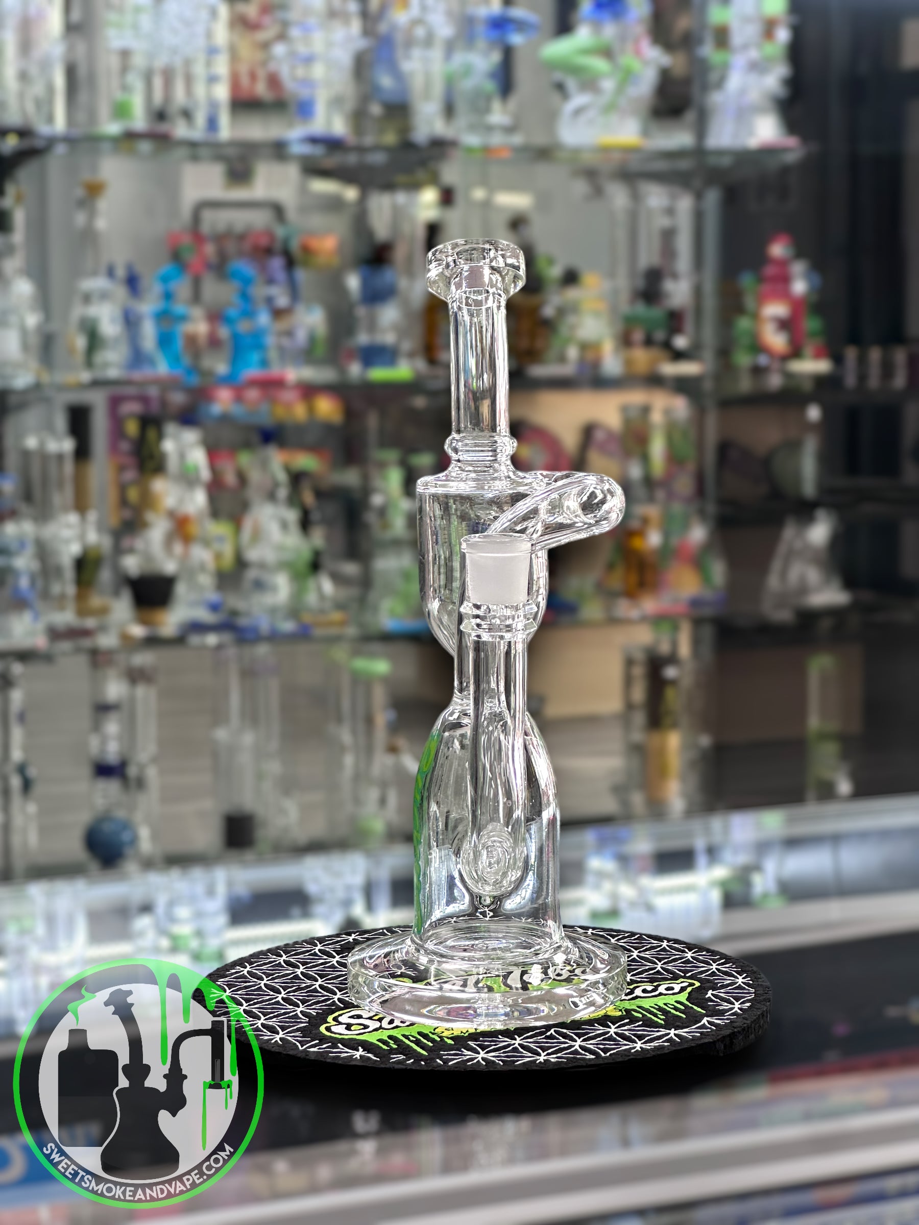 Ruckus Glass - 10” Drain Recycler "USA BLOWN" - Green