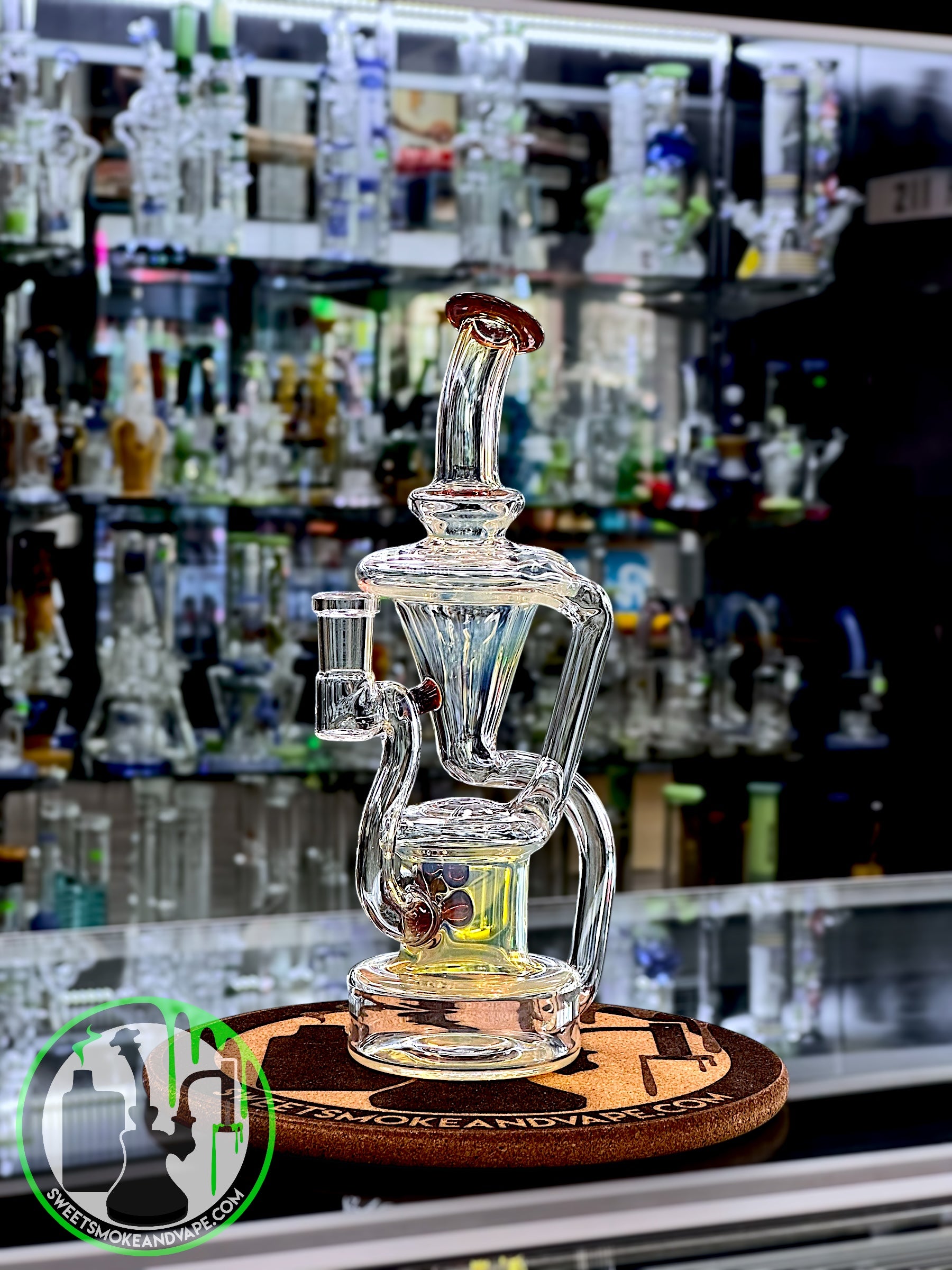 Uzzi Glass - Fumed Floating Recycler Rig #7