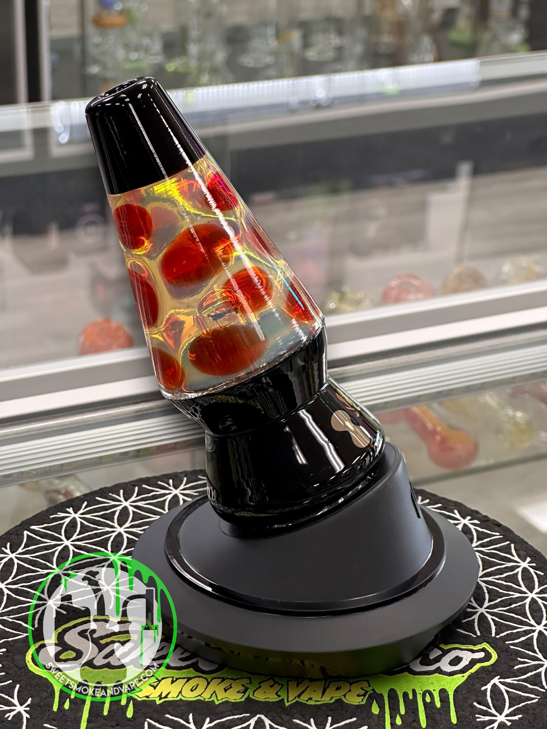 Mathematix Glass - Puffco Attachment - Lava Lamp (Red)