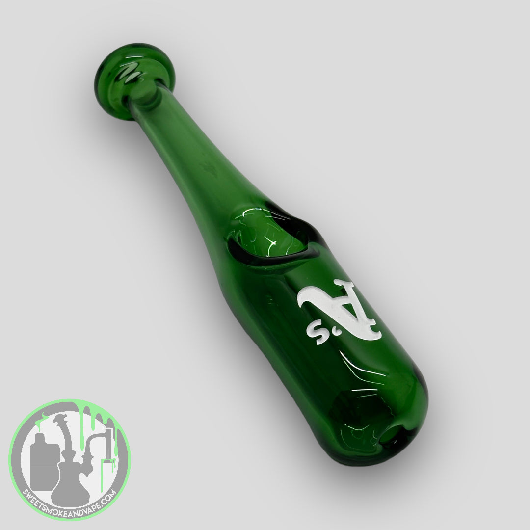 Daniel's Glass Art - Baseball Bat Dry Pipe (Oakland Athletics)