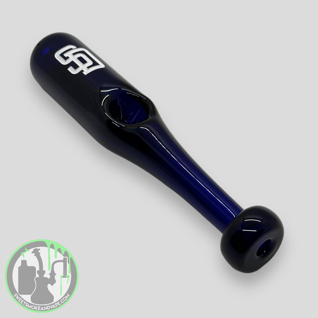 Daniel's Glass Art - Baseball Bat Dry Pipe (San Diego Padres)