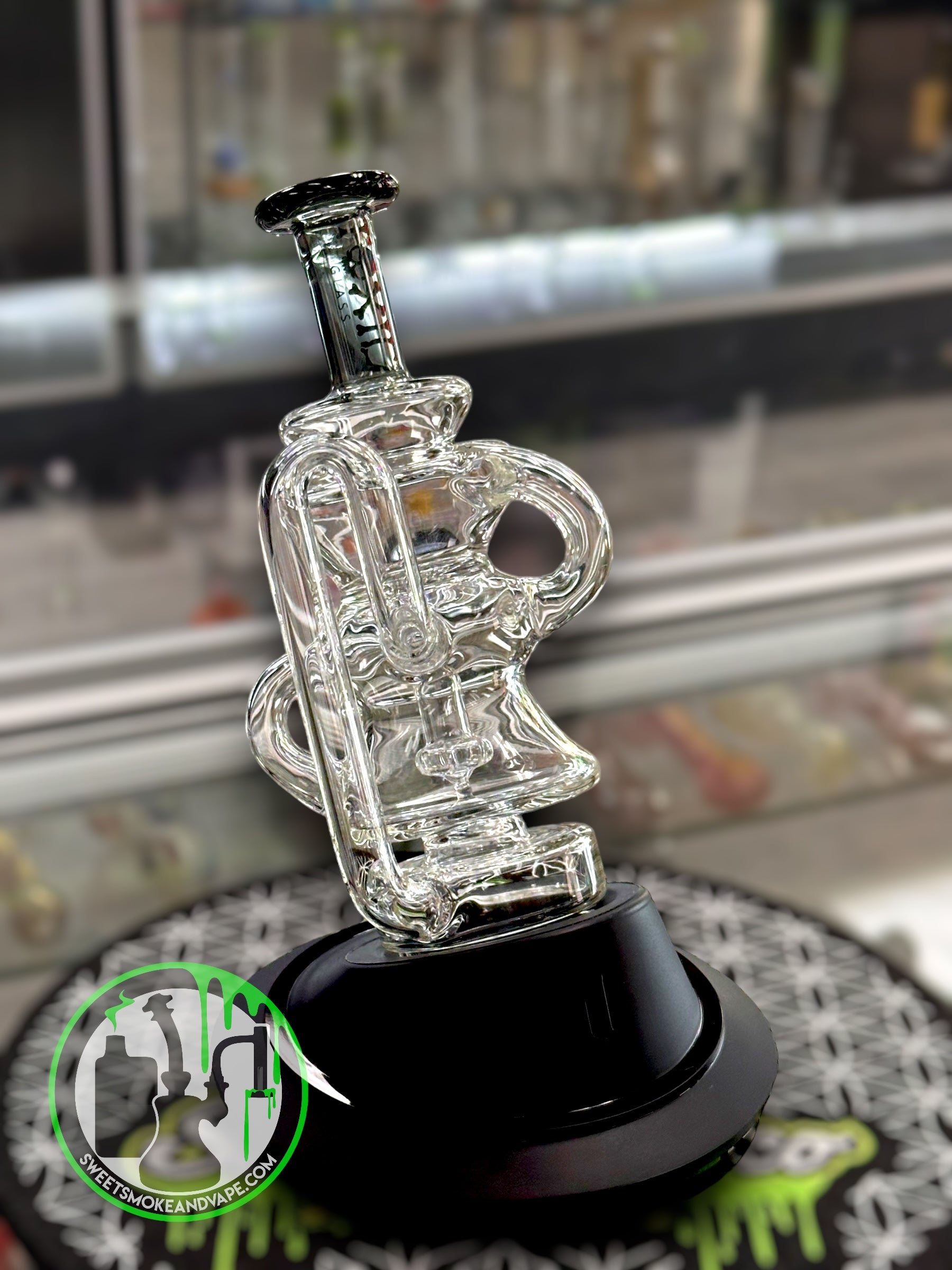 Toxic Glass - Puffco Attachment - Recycler Black