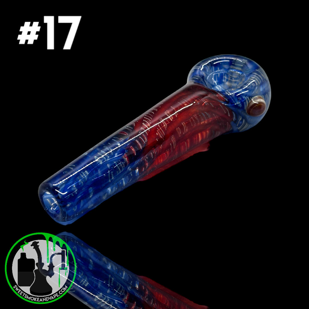 Daniel's Glass Art - German Glass Thick Hand Pipe #17