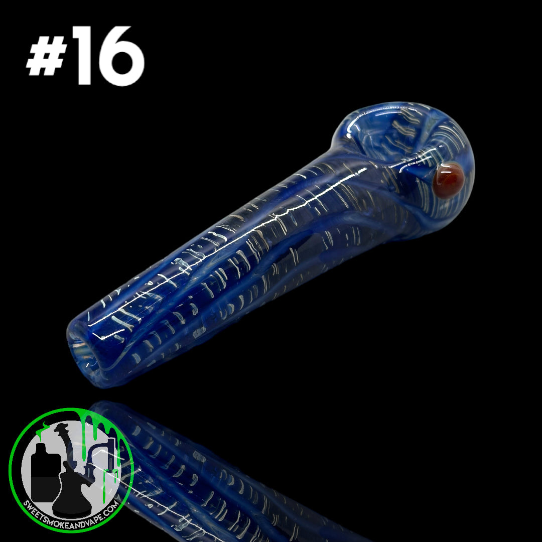 Daniel's Glass Art - German Glass Thick Hand Pipe #16