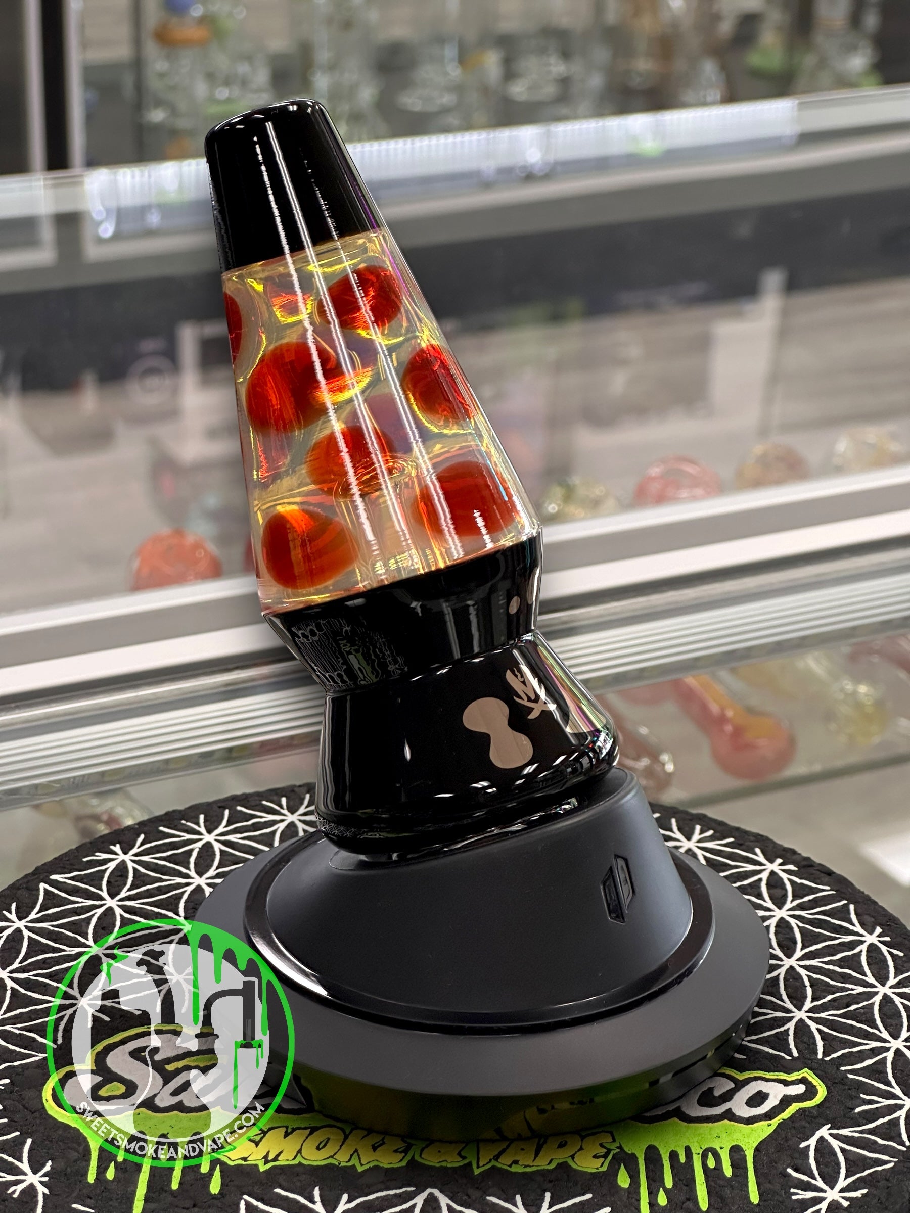 Mathematix Glass - Puffco Attachment - Lava Lamp (Red)