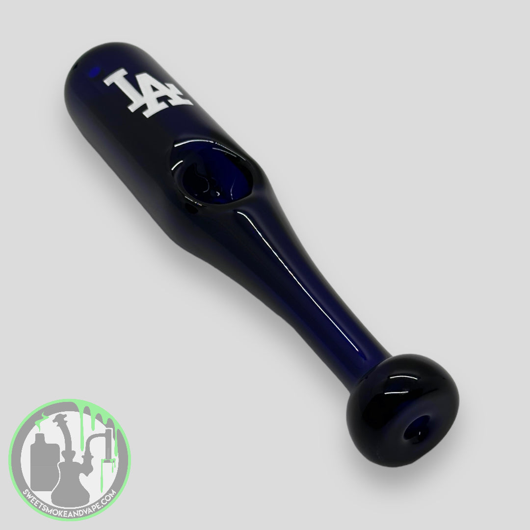 Daniel's Glass Art - Baseball Bat Dry Pipe (Los Angeles Dodgers)