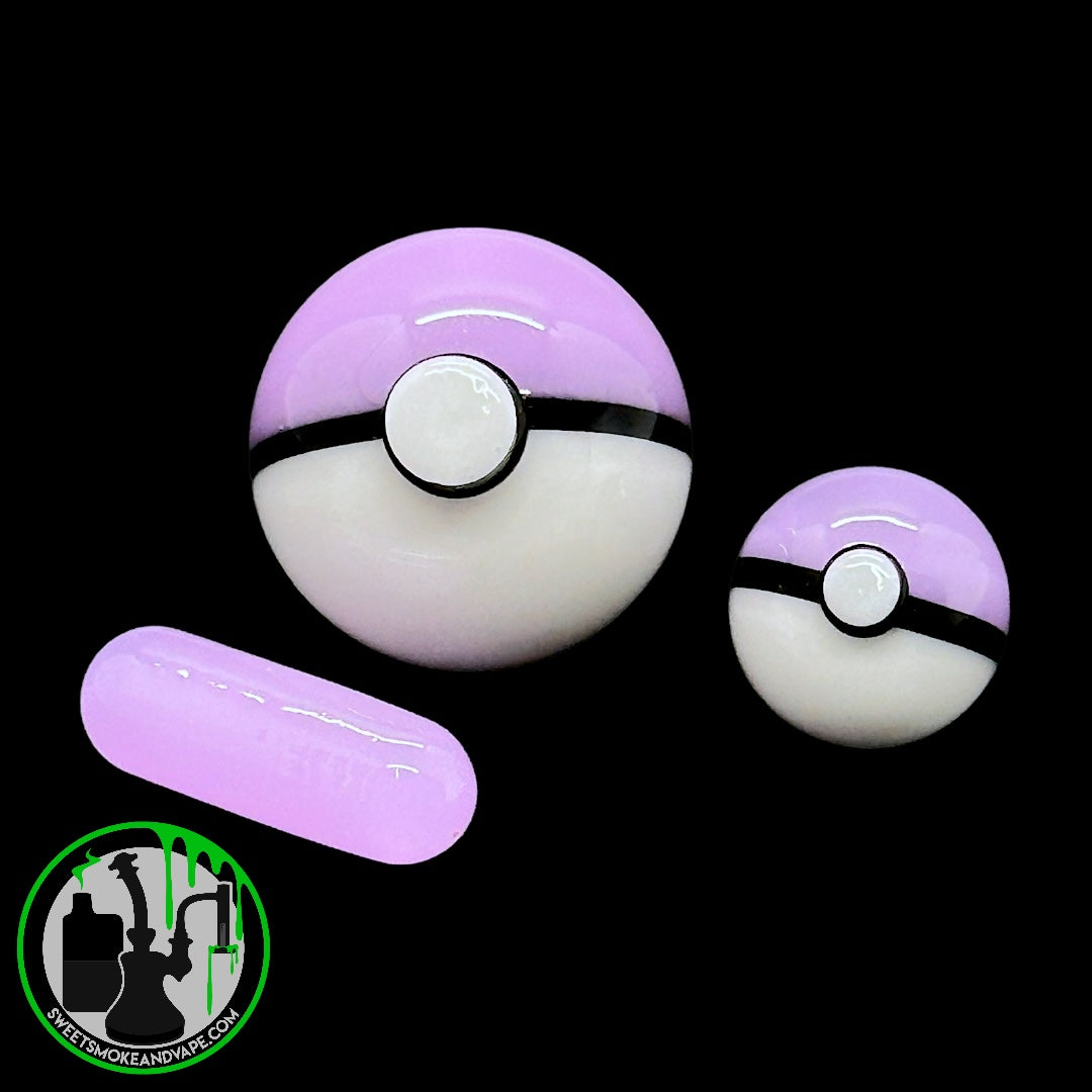 J Creature Glass - 3 Piece Pokeball Slurper Set (Cotton Candy)