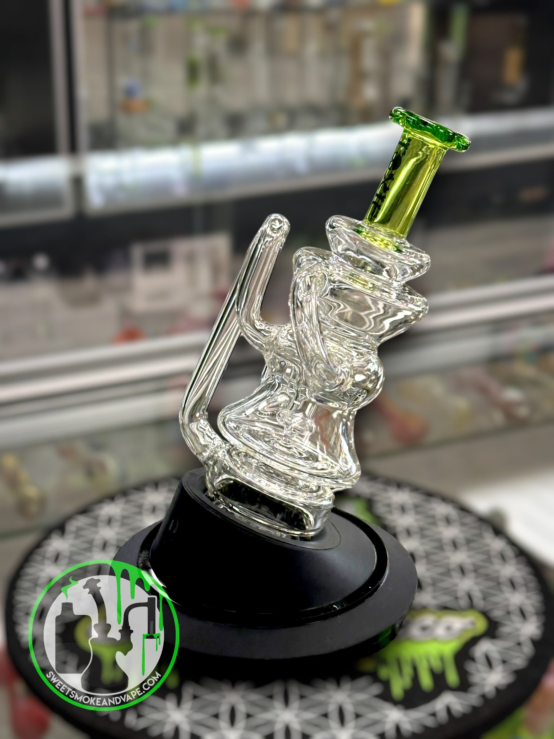 Toxic Glass - Puffco Attachment - Recycler (Green)