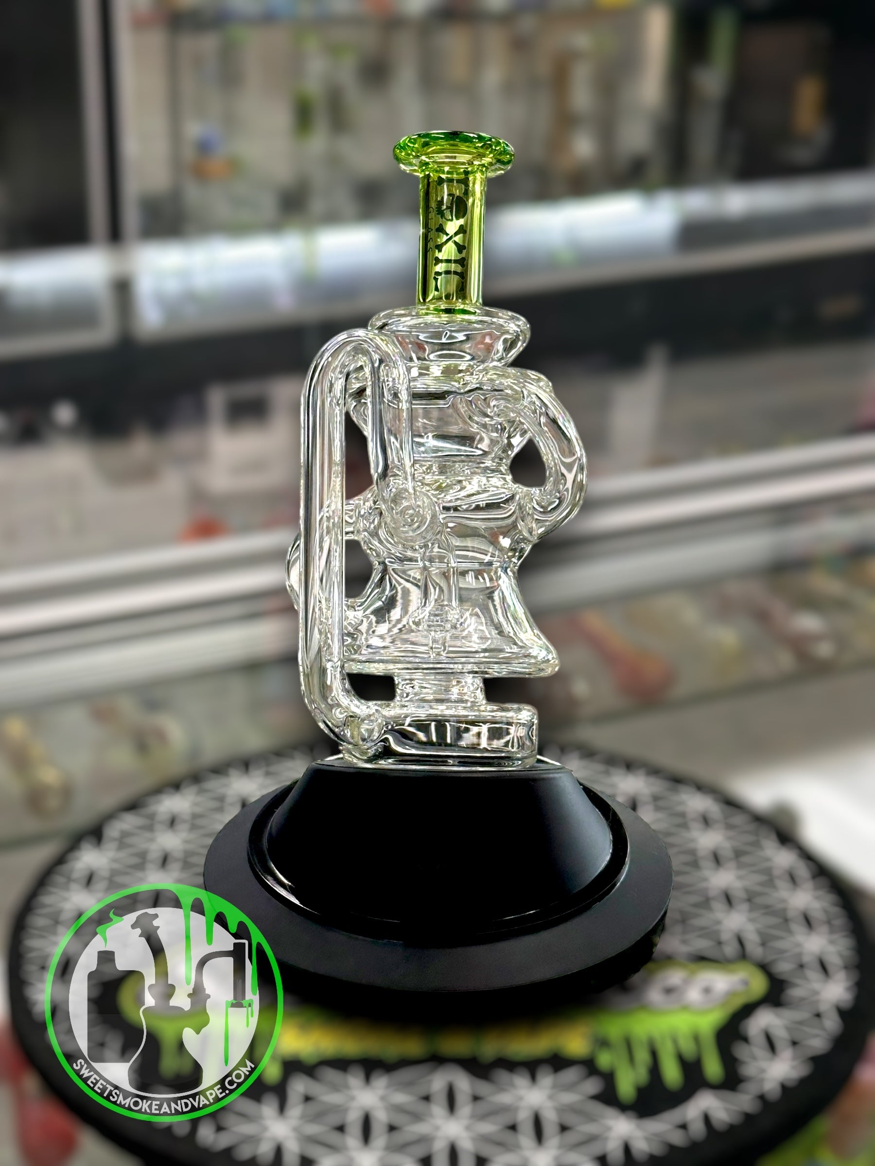 Toxic Glass - Puffco Attachment - Recycler (Green)