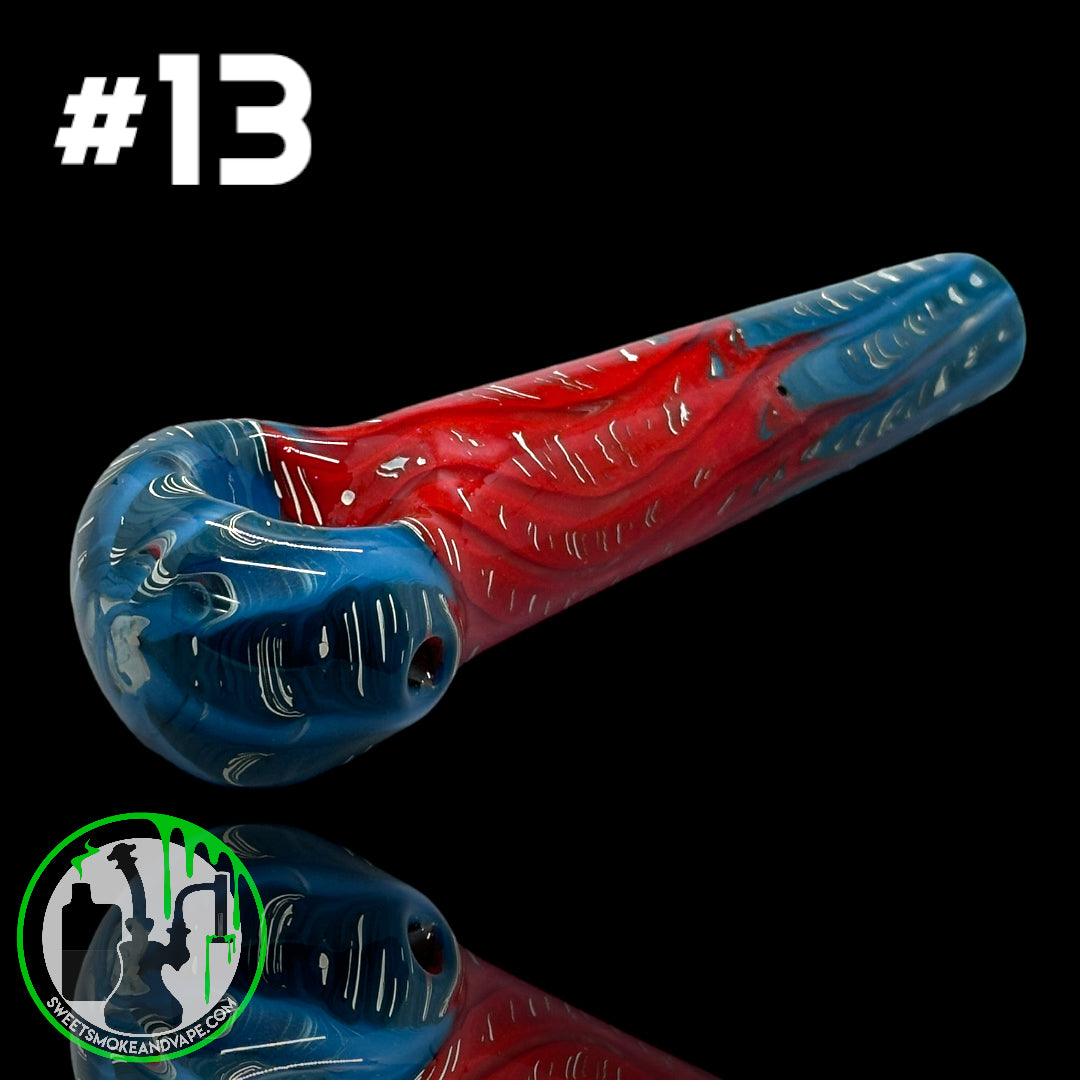 Daniel's Glass Art - German Glass Thick Hand Pipe #13