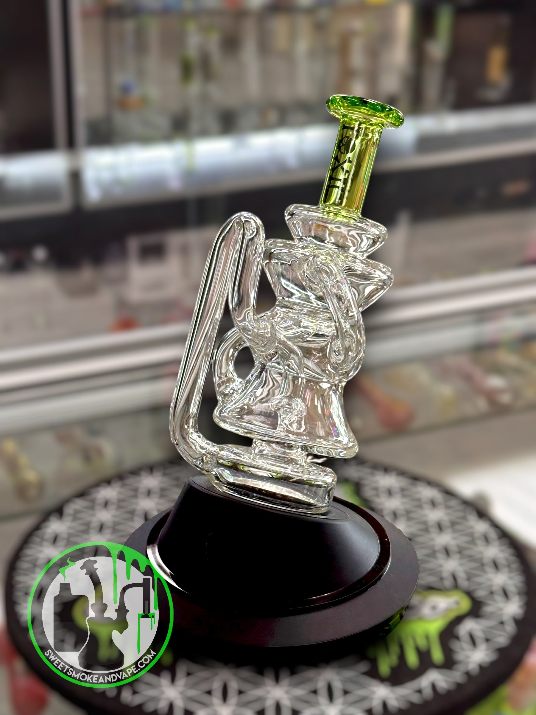 Toxic Glass - Puffco Attachment - Recycler (Green)