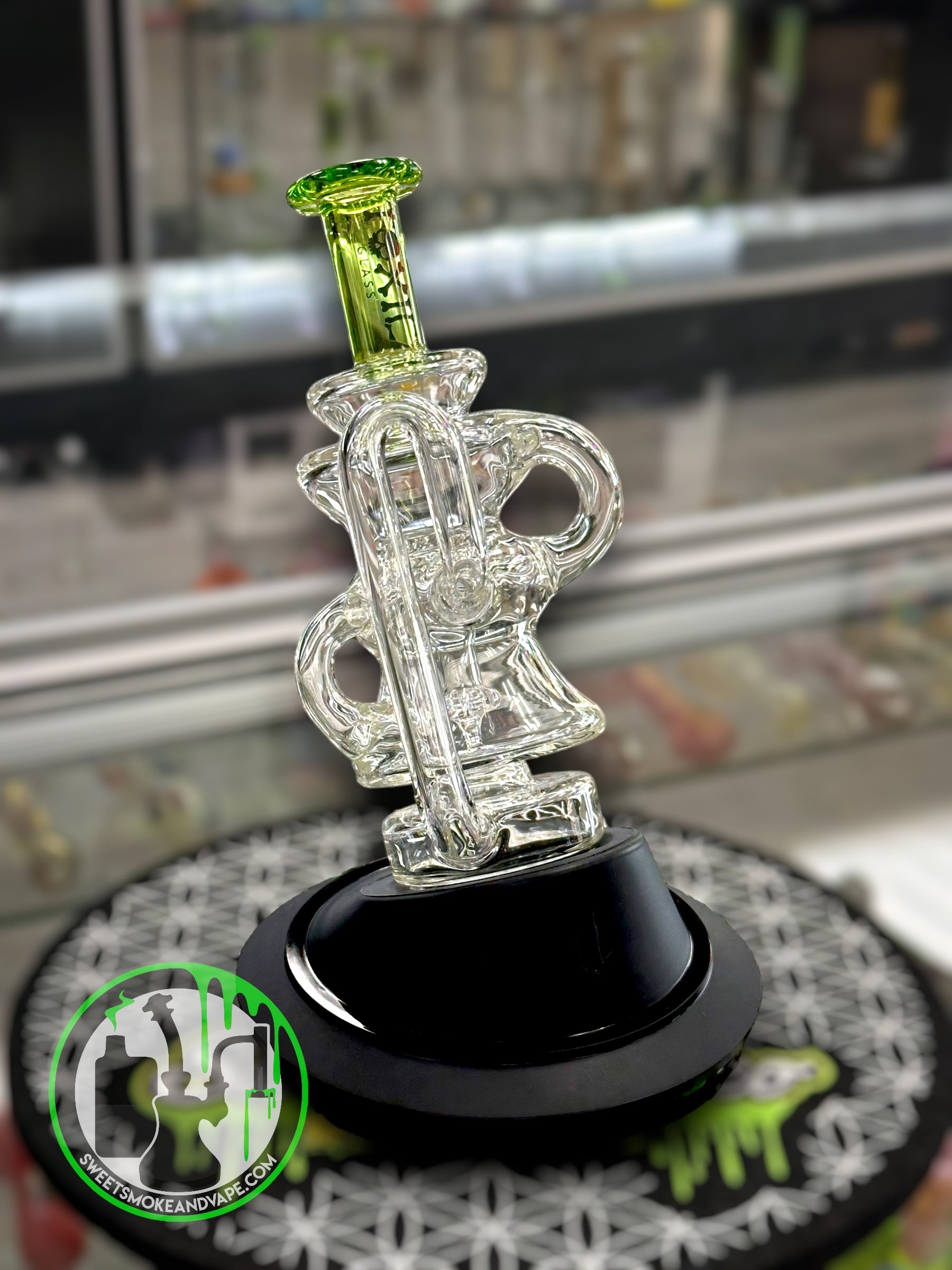 Toxic Glass - Puffco Attachment - Recycler (Green)