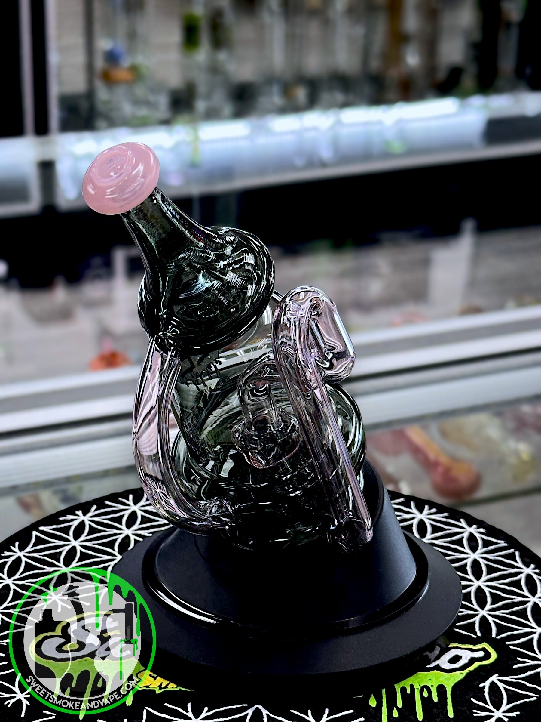 IC Glass - Pink Recycler Puffco Attachment