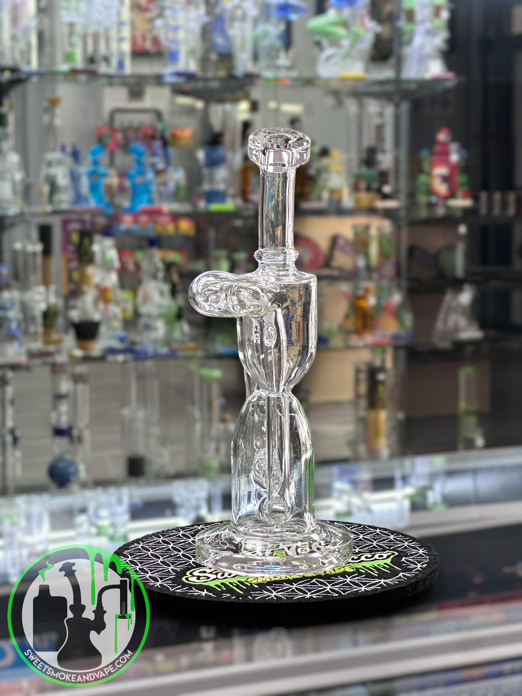 Ruckus Glass - 10” Drain Recycler "USA BLOWN" - Green