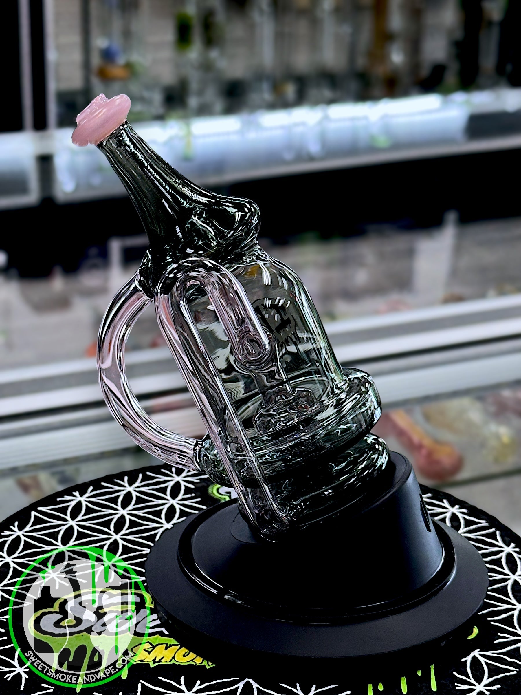 IC Glass - Pink Recycler Puffco Attachment