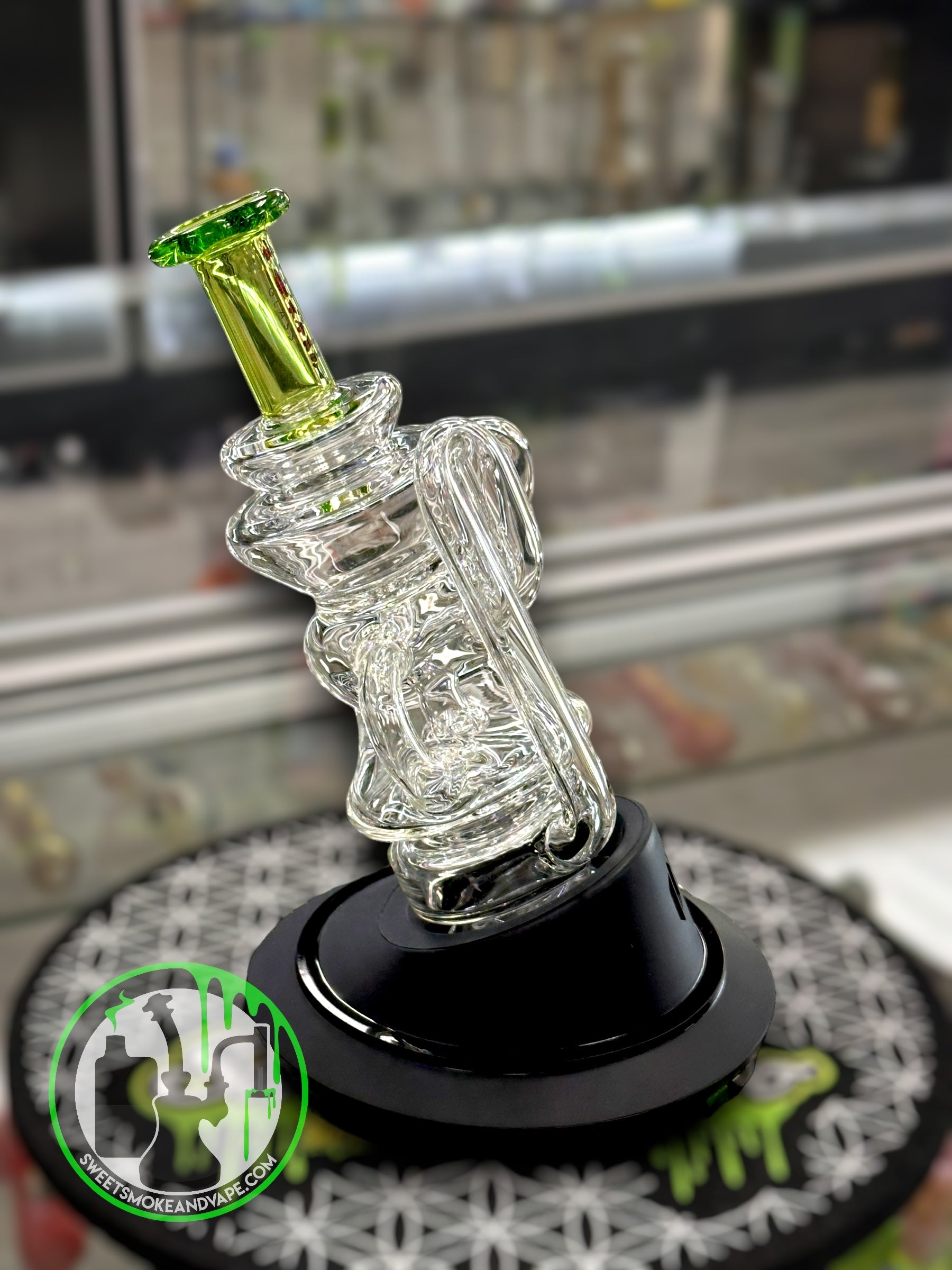 Toxic Glass - Puffco Attachment - Recycler (Green)