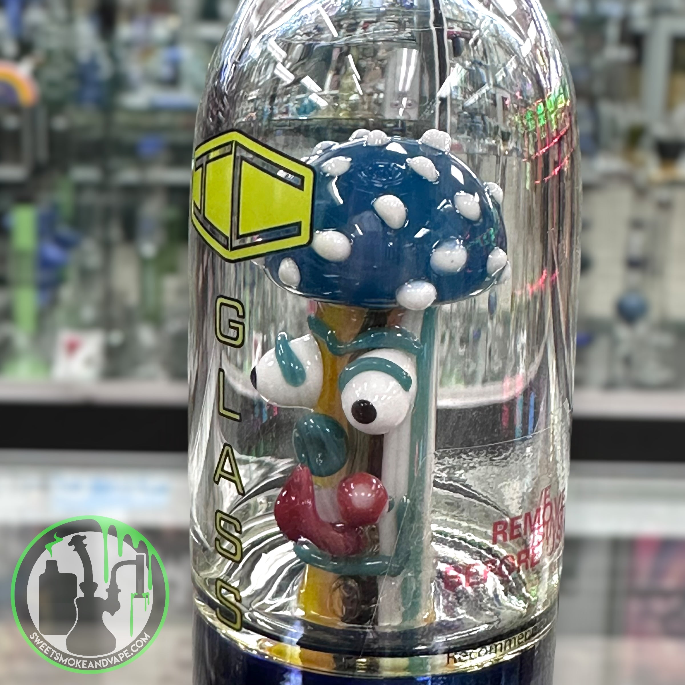 IC Glass - Trippy Mushroom functional Hand Pipe