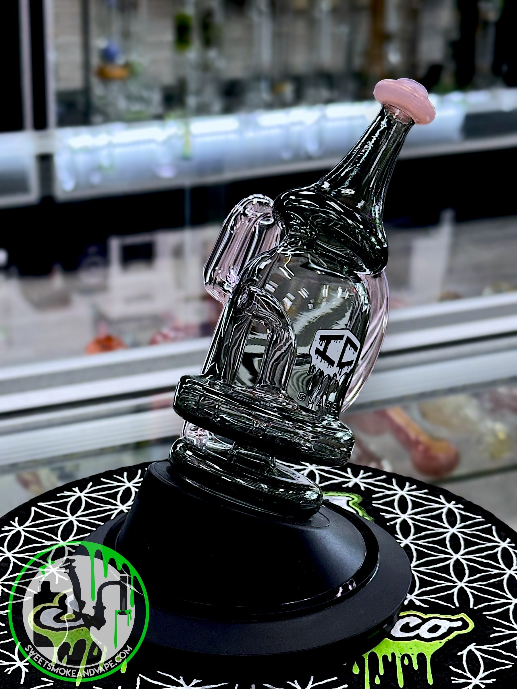 IC Glass - Pink Recycler Puffco Attachment