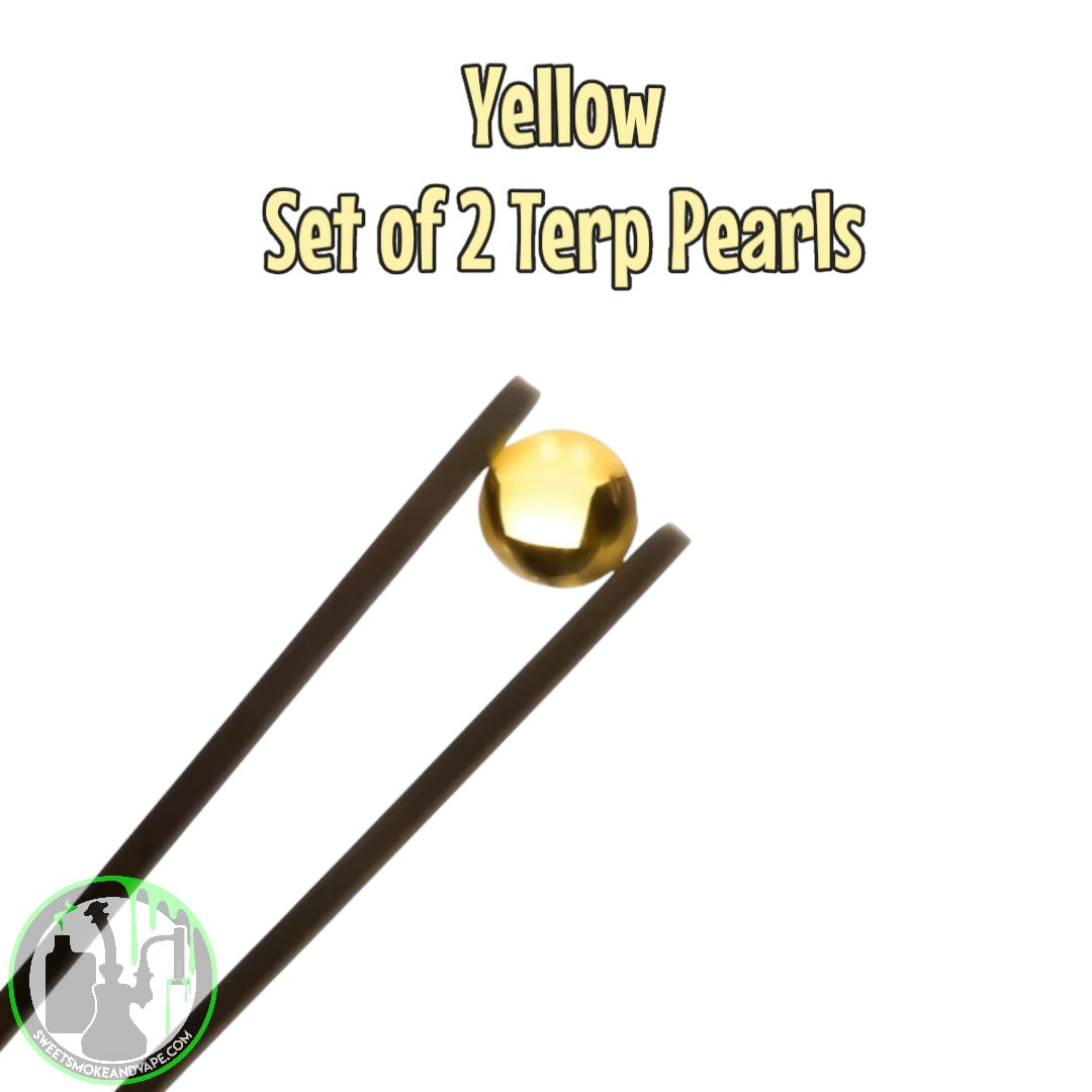 Bear Quartz - 6mm Terp Pearls • Set Of Two (Yellow)