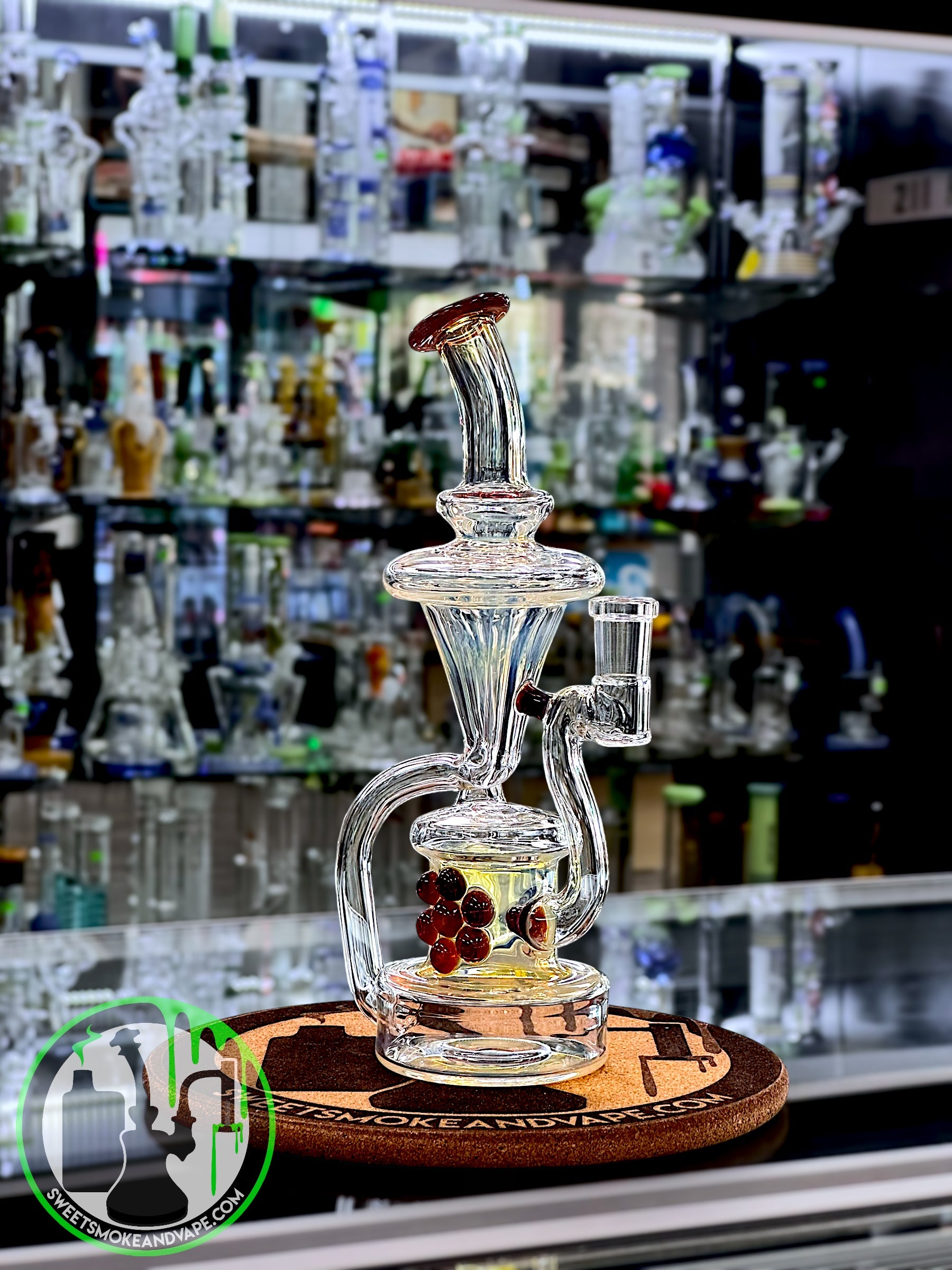 Uzzi Glass - Fumed Floating Recycler Rig #7