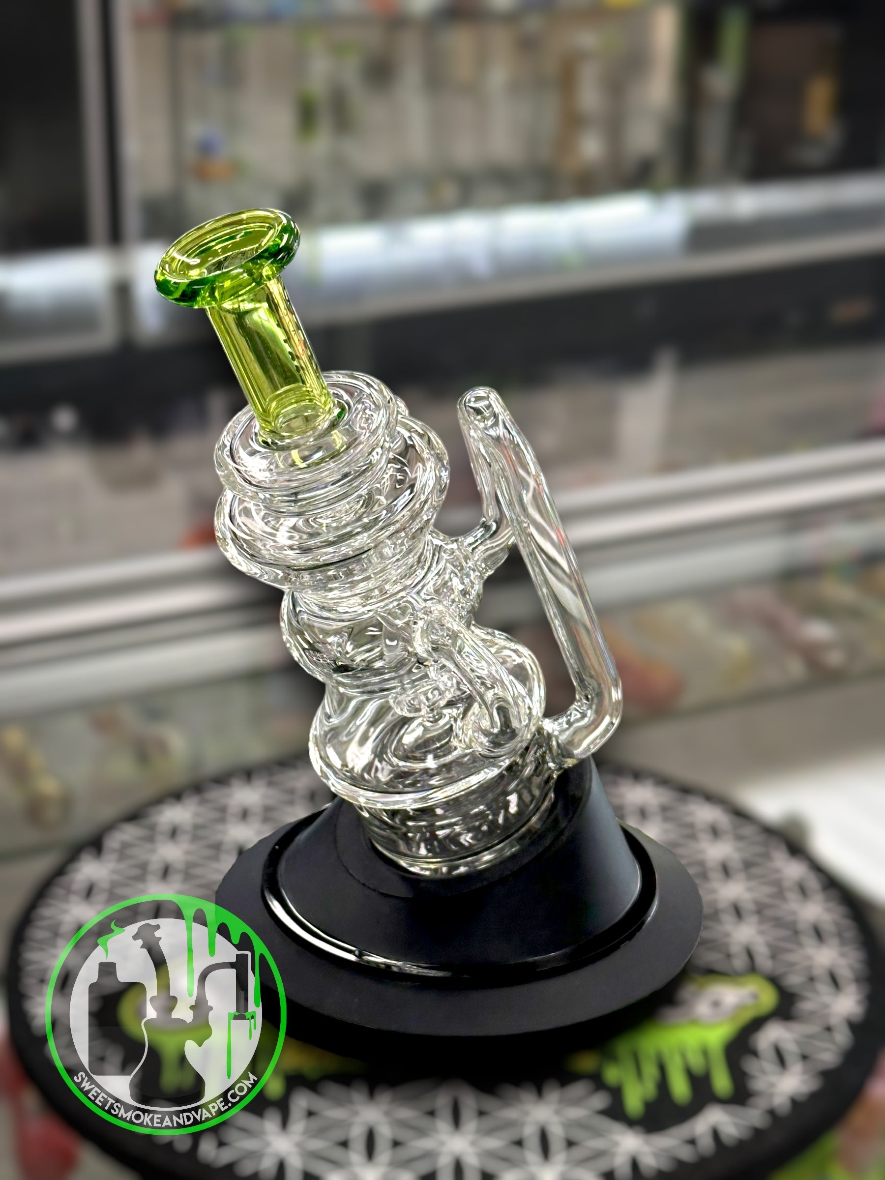 Toxic Glass - Puffco Attachment - Recycler (Green)