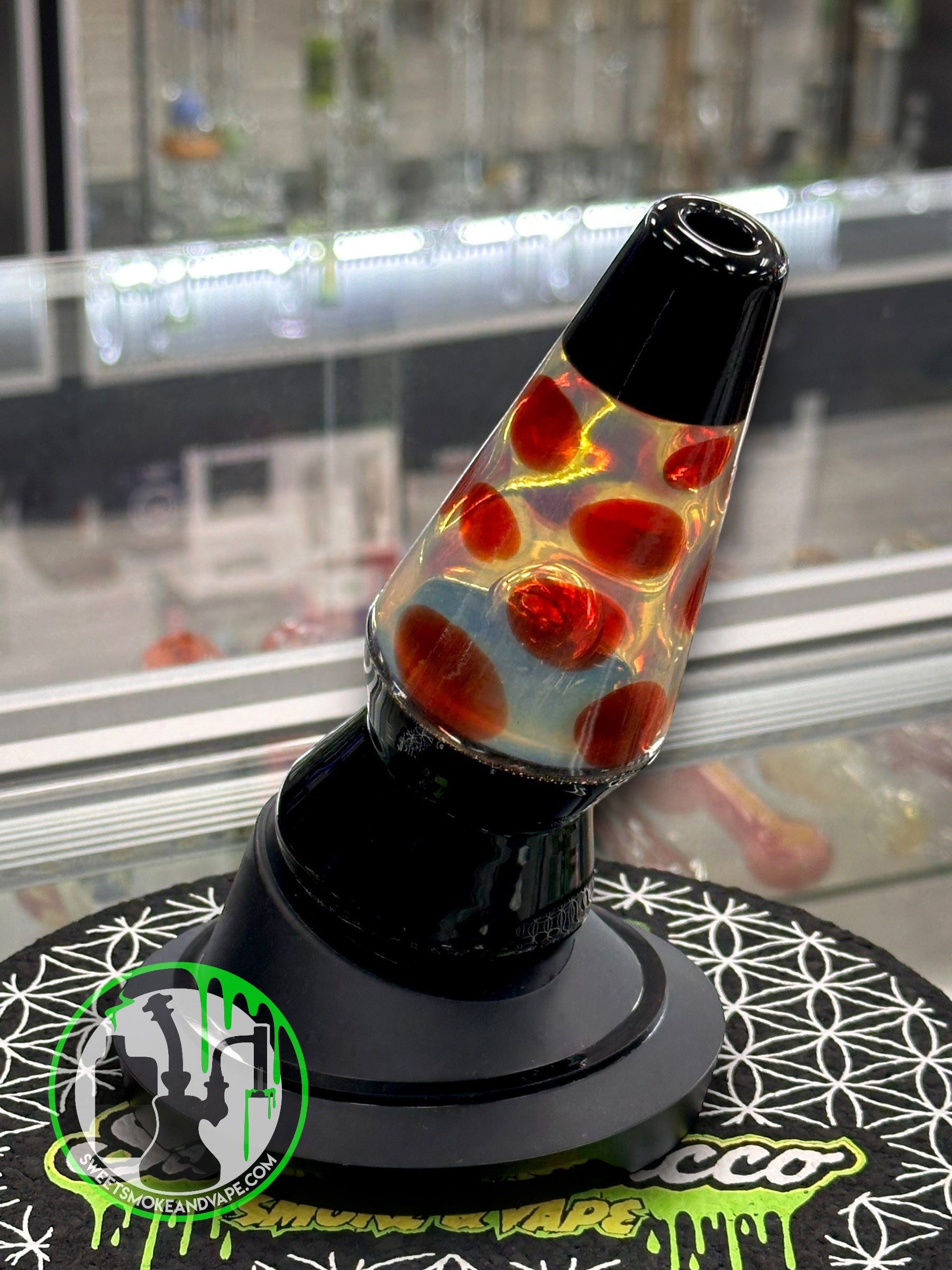 Mathematix Glass - Puffco Attachment - Lava Lamp (Red)