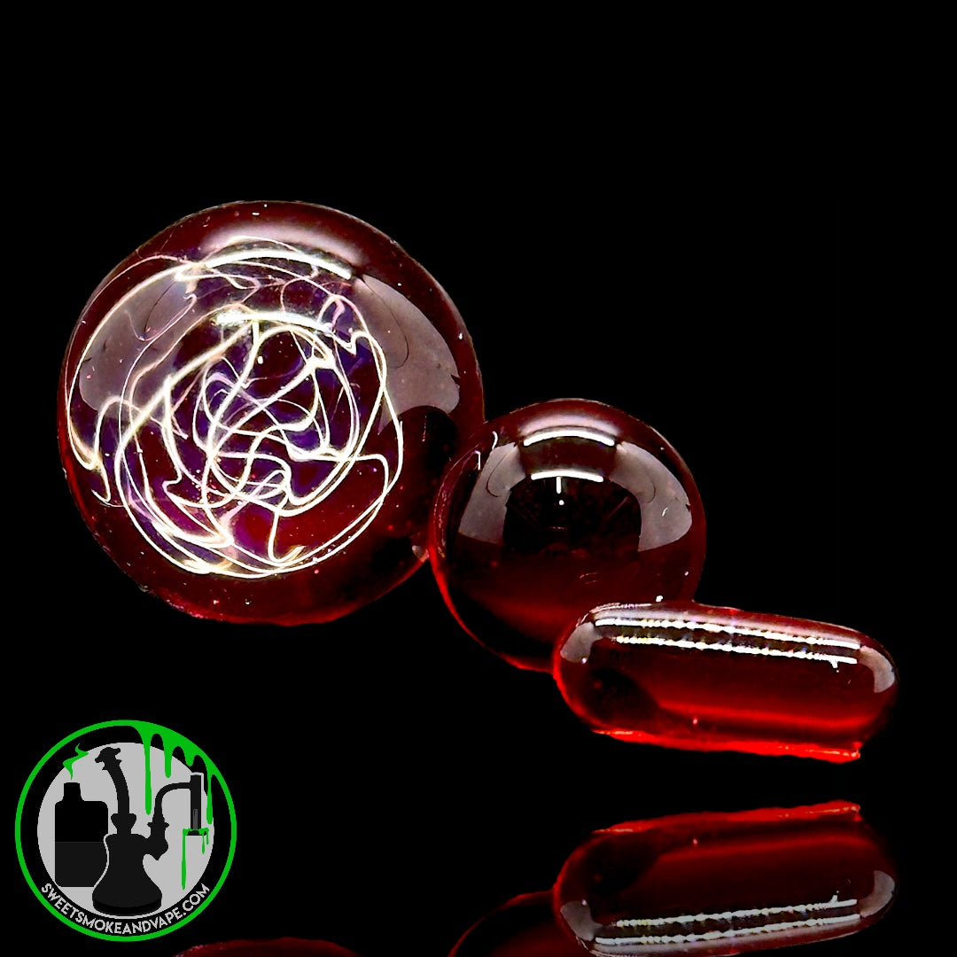 Garga Melt Glass - Scribble Tech Slurper Set (Pomegranate)