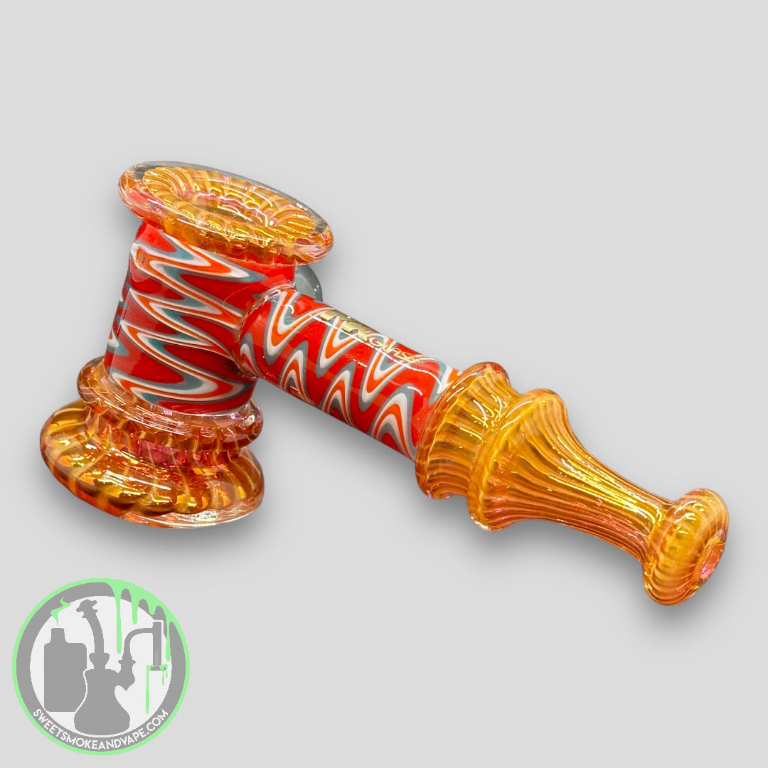 MK100 Glass - Wigwag Dicro Fumed Hammer Bubbler