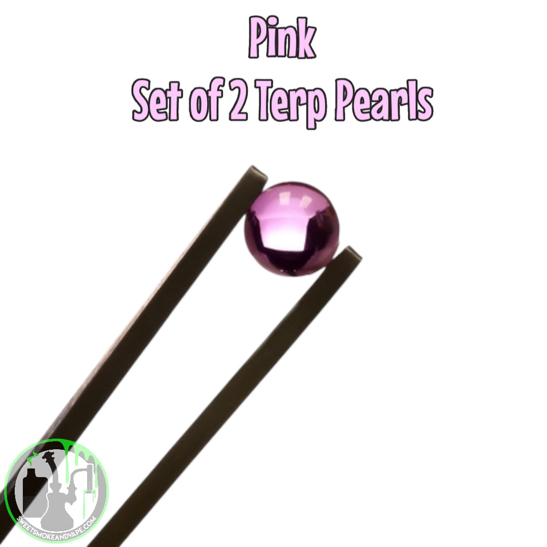 Bear Quartz - 6mm Terp Pearls • Set Of Two (Pink)