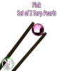 Bear Quartz - 6mm Terp Pearls • Set Of Two (Pink)
