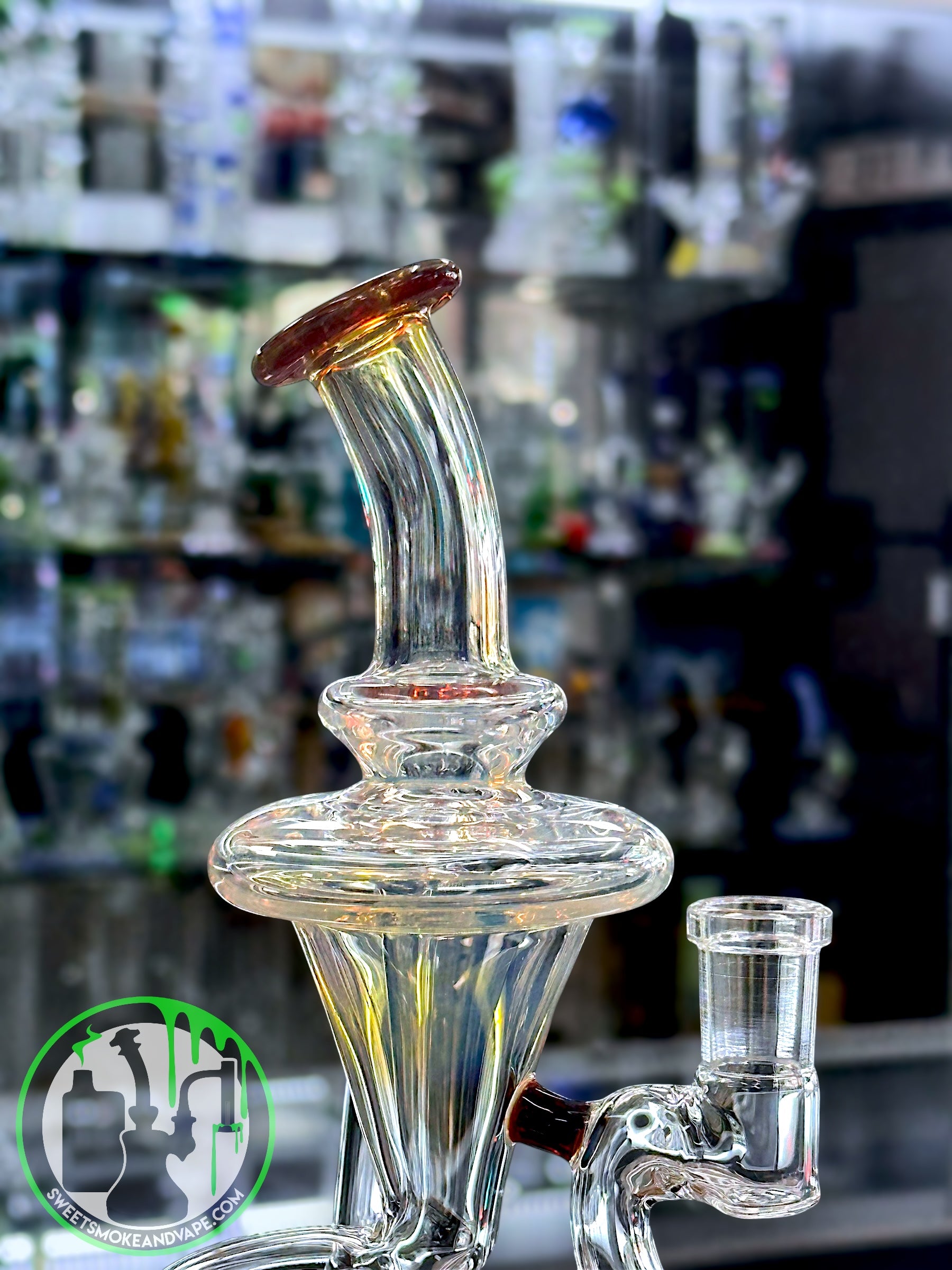 Uzzi Glass - Fumed Floating Recycler Rig #7