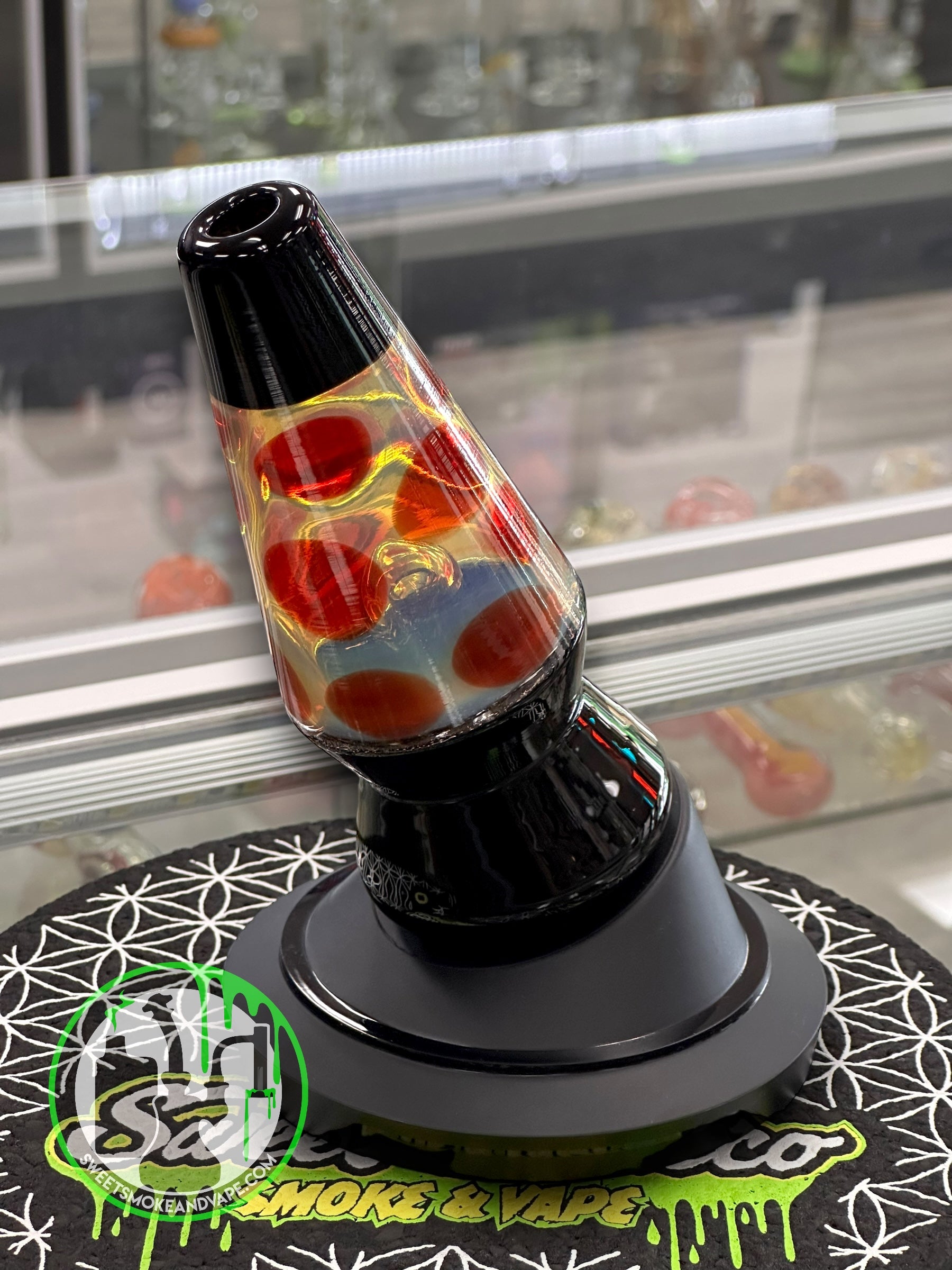 Mathematix Glass - Puffco Attachment - Lava Lamp (Red)