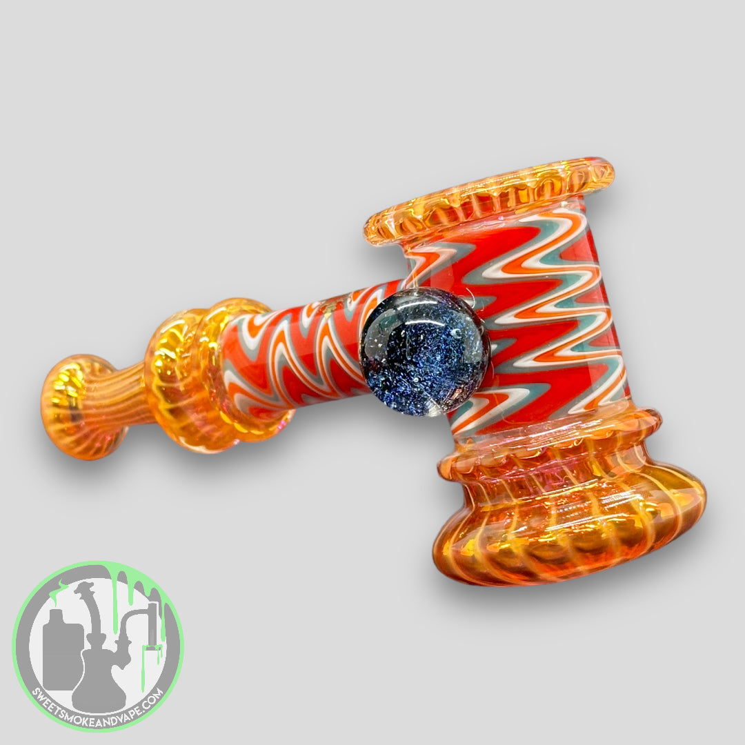 MK100 Glass - Wigwag Dicro Fumed Hammer Bubbler