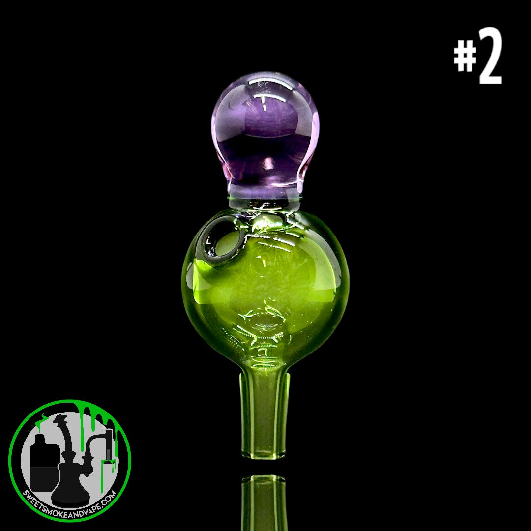 CPB Glass - Directional Carb Cap (Green & Purple)