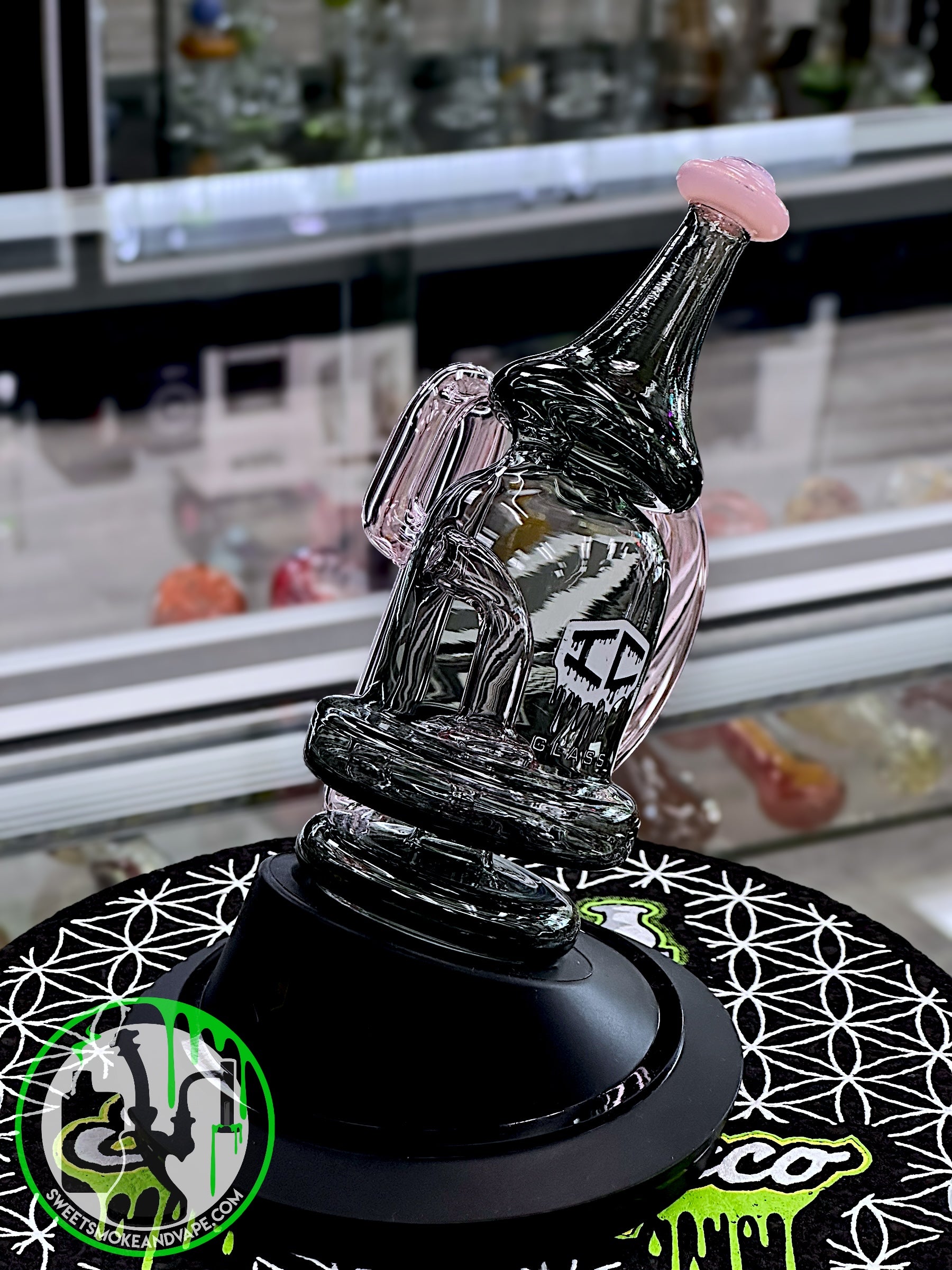 IC Glass - Pink Recycler Puffco Attachment